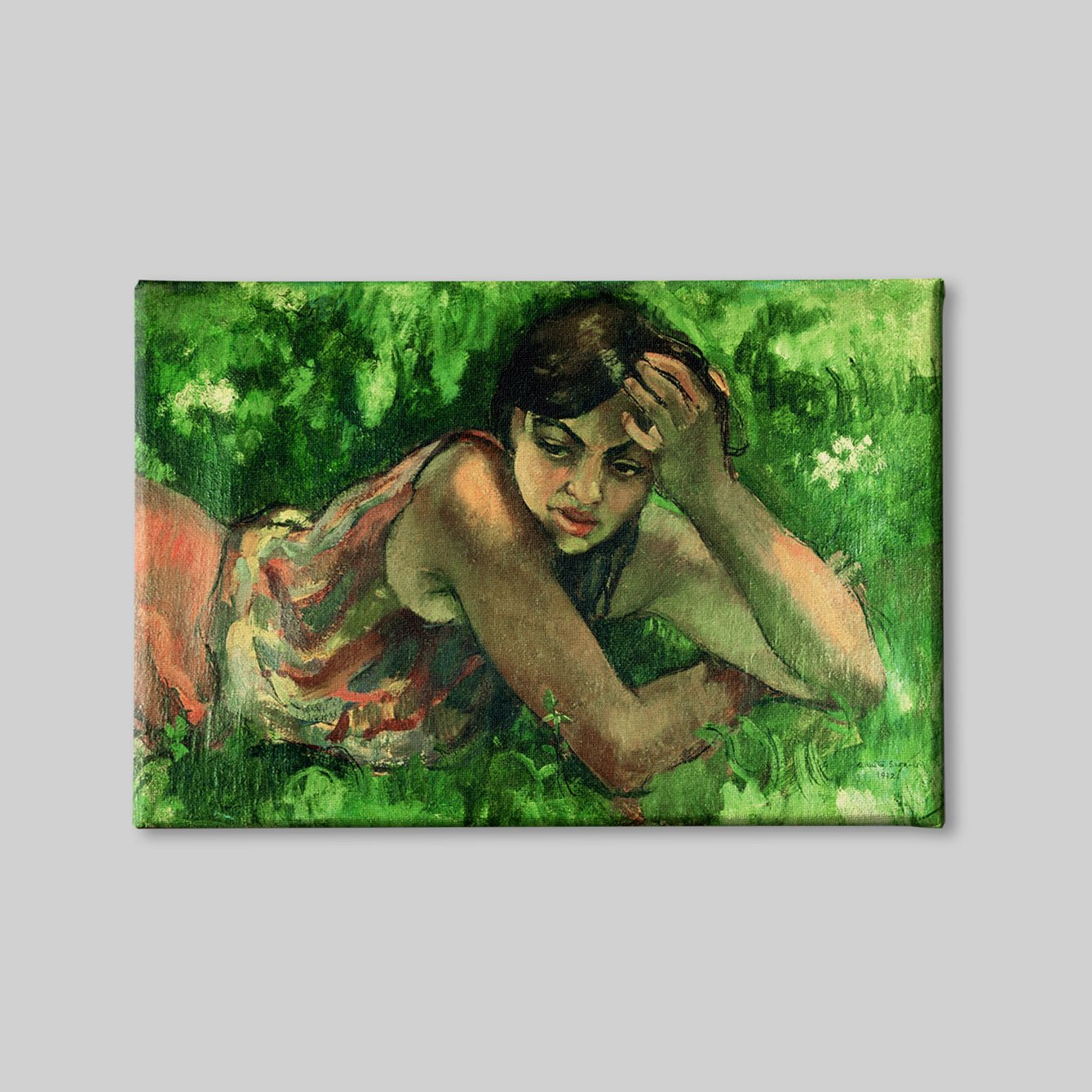 Hungarian Gypsy Girl Painting - Meri Deewar 3 : 2 Horizontal Premium Wall Art Canvas by MeriDeewar