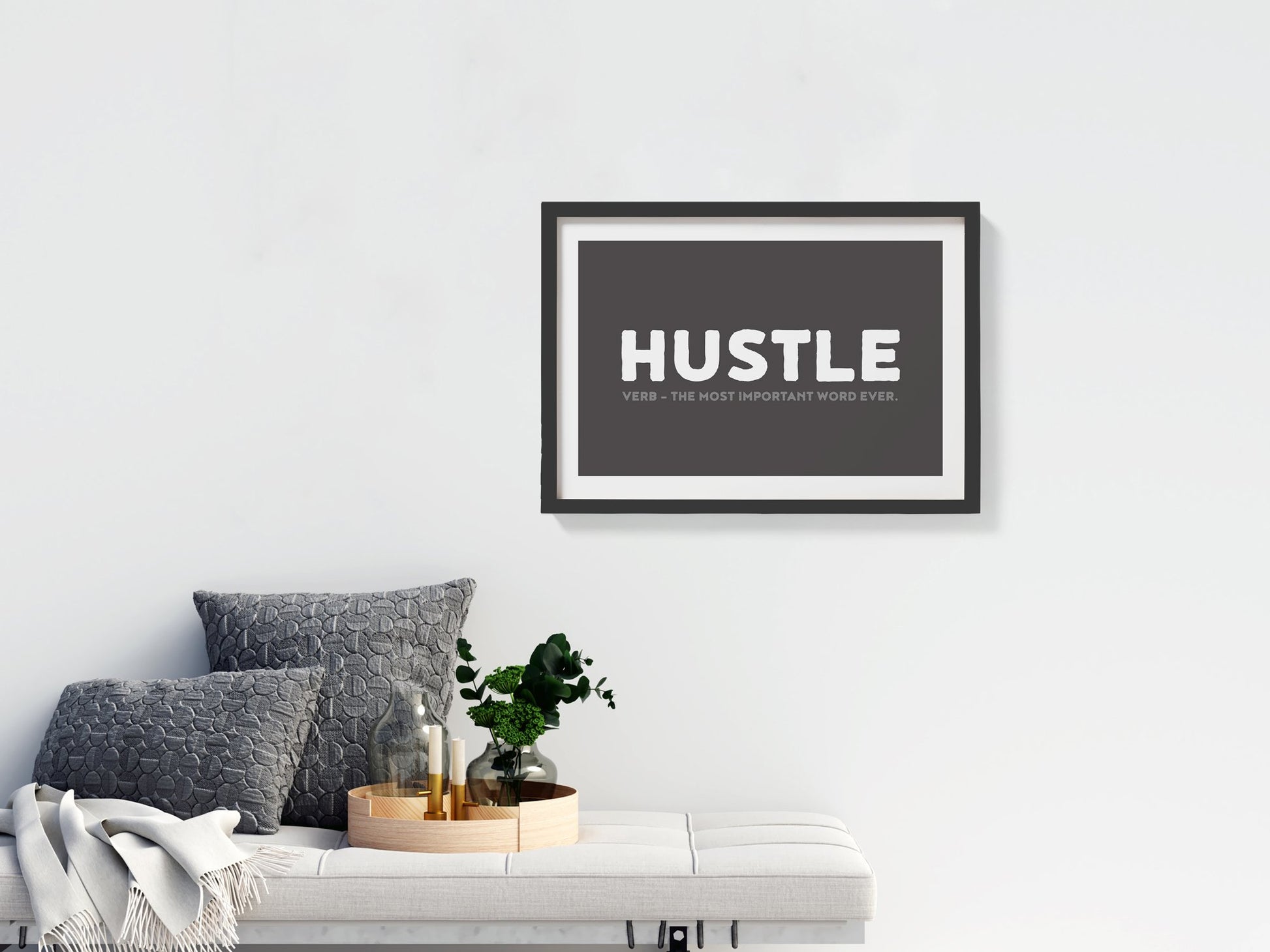 Hustle poster Poster A3 / Poster Premium Wall Art Canvas by MeriDeewar