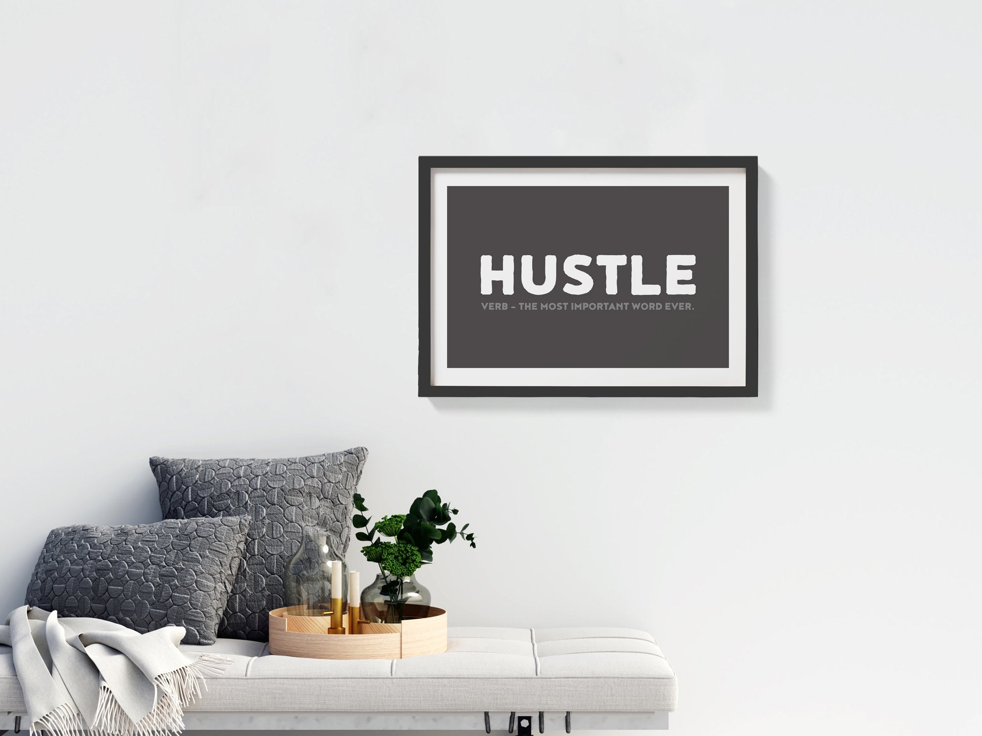 Hustle poster Poster A3 / Poster Premium Wall Art Canvas by MeriDeewar