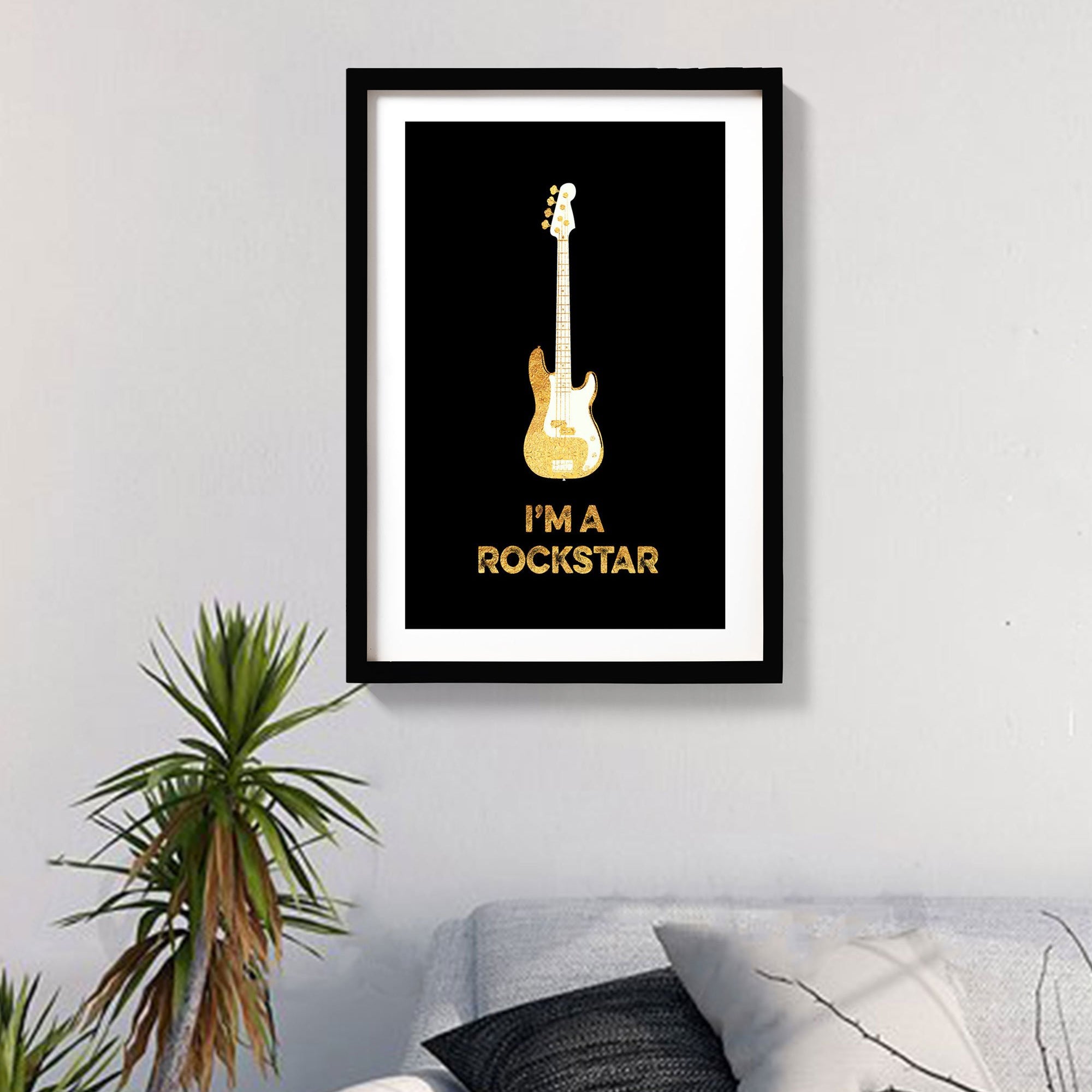 I am a rockstar Poster Poster A3 / Poster Premium Wall Art Canvas by MeriDeewar