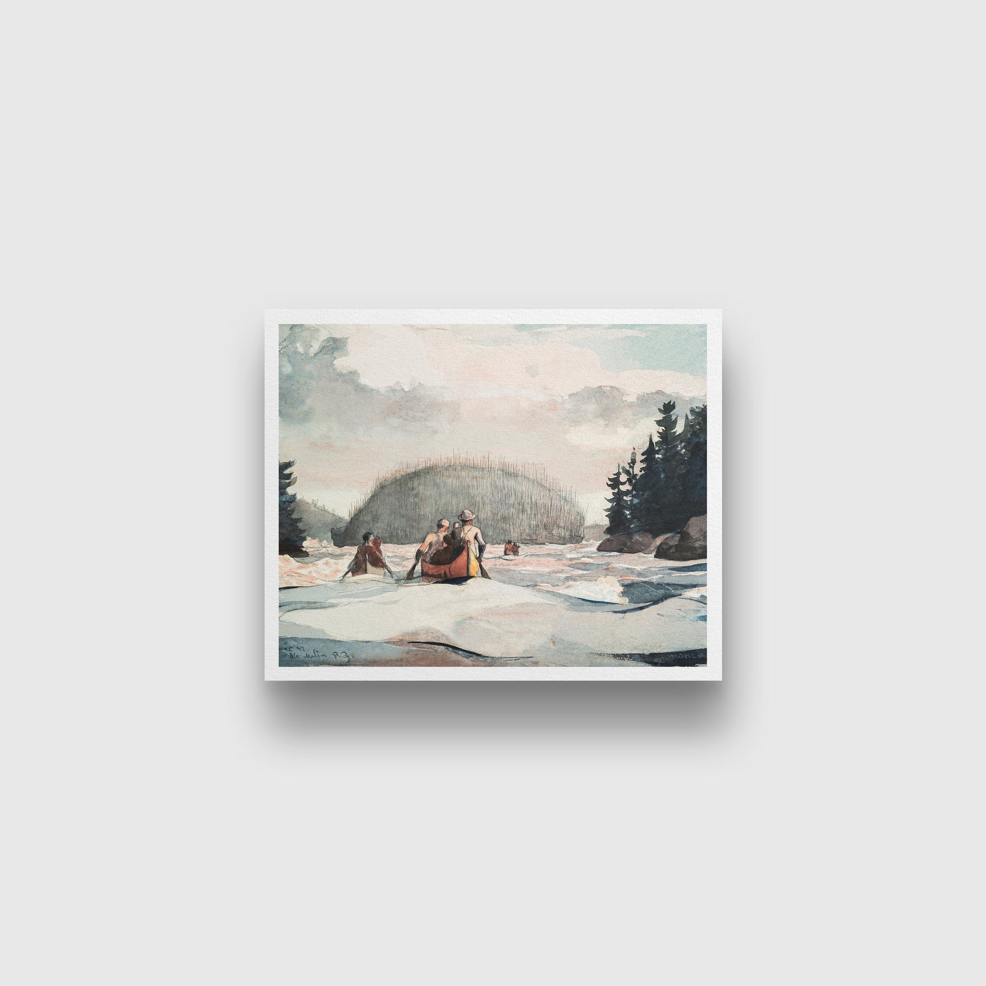 Ile Malin painting - Meri Deewar 5 : 4 Horizontal Premium Wall Art Canvas by MeriDeewar