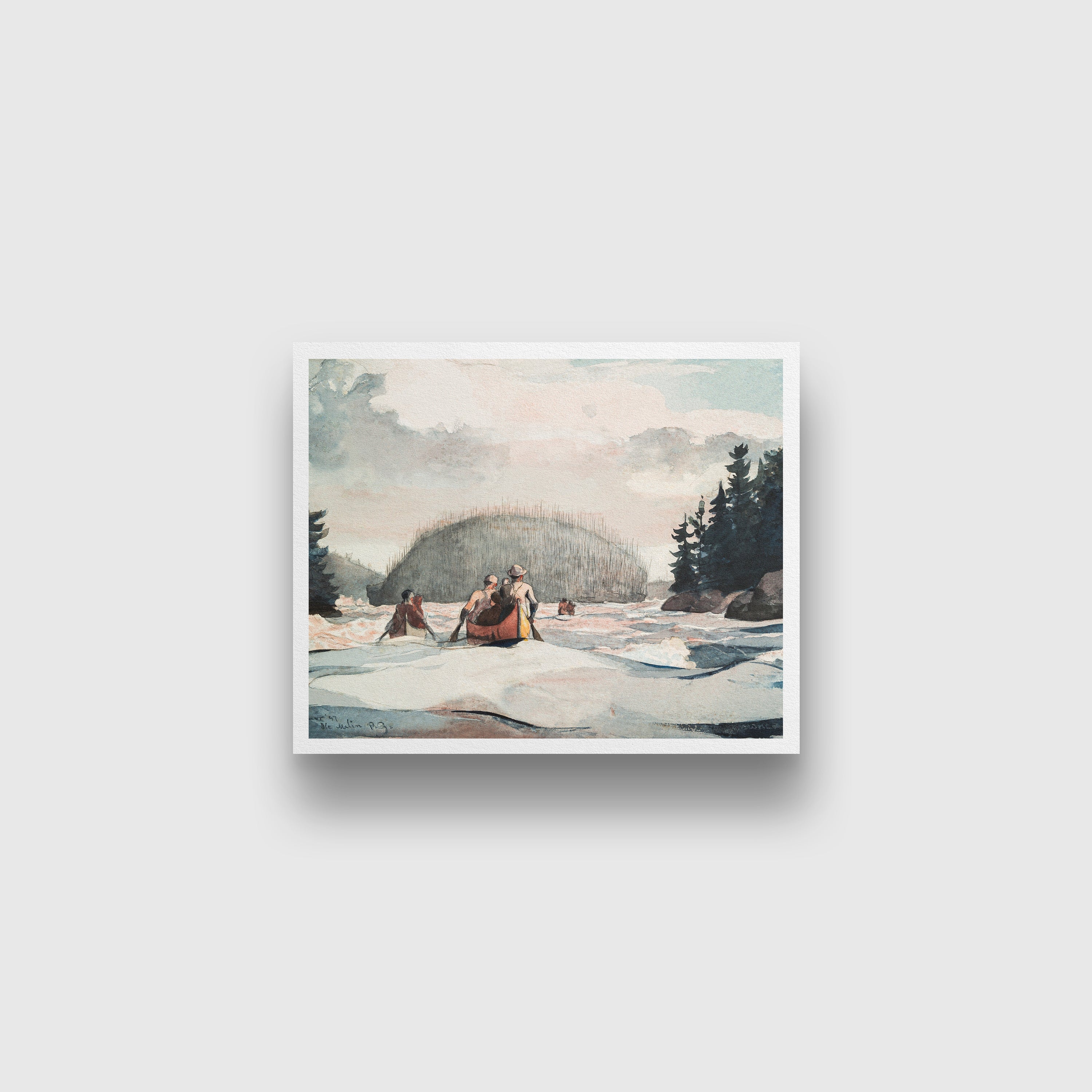 Ile Malin painting - Meri Deewar 5 : 4 Horizontal Premium Wall Art Canvas by MeriDeewar