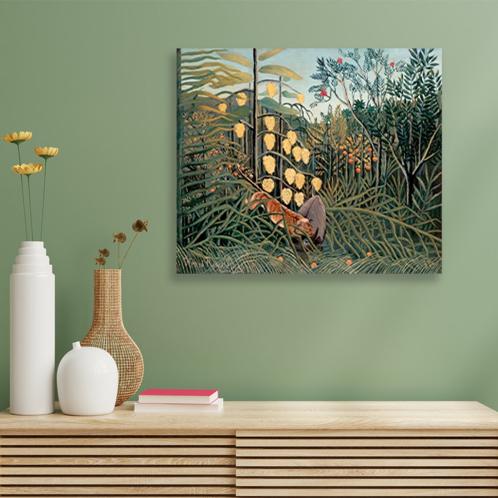 In a Tropical Forest painting - Meri Deewar 5 : 4 Horizontal Premium Wall Art Canvas by MeriDeewar
