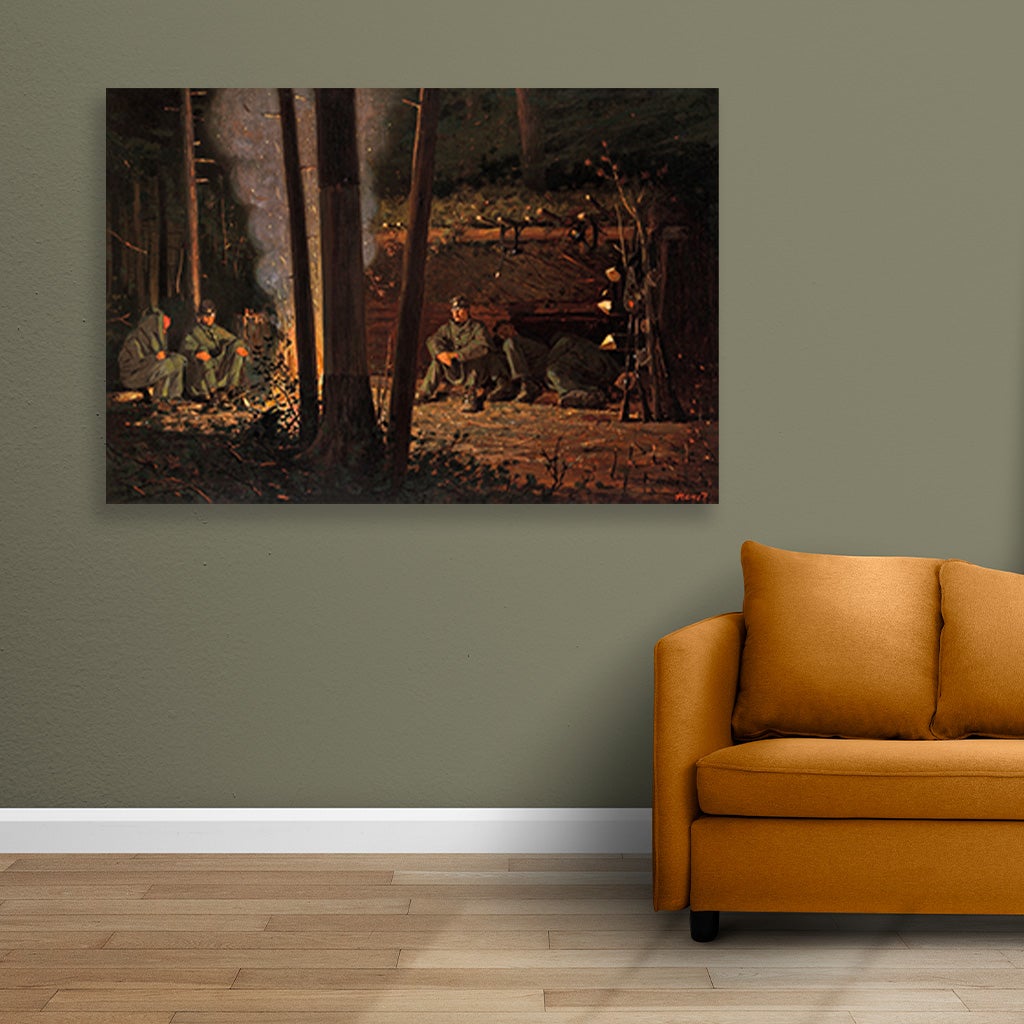 In Front of Yorktown painting - Meri Deewar 3 : 2 Horizontal Premium Wall Art Canvas by MeriDeewar