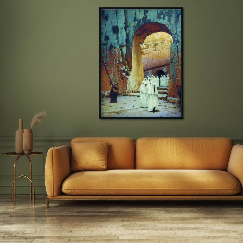 in jerusalem royal tombs Painting - Meri Deewar 3 : 4 Vertical Premium Wall Art Canvas by MeriDeewar