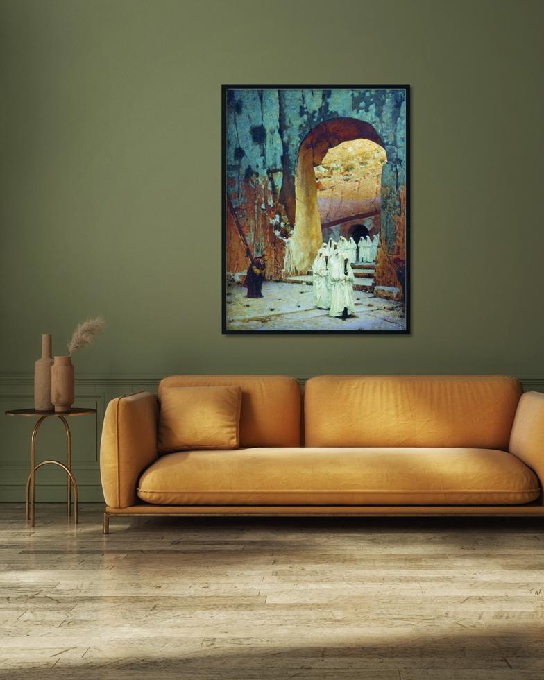 in jerusalem royal tombs Painting - Meri Deewar 3 : 4 Vertical Premium Wall Art Canvas by MeriDeewar