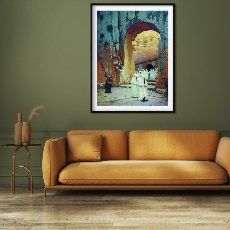 in jerusalem royal tombs Painting - Meri Deewar 3 : 4 Vertical Premium Wall Art Canvas by MeriDeewar