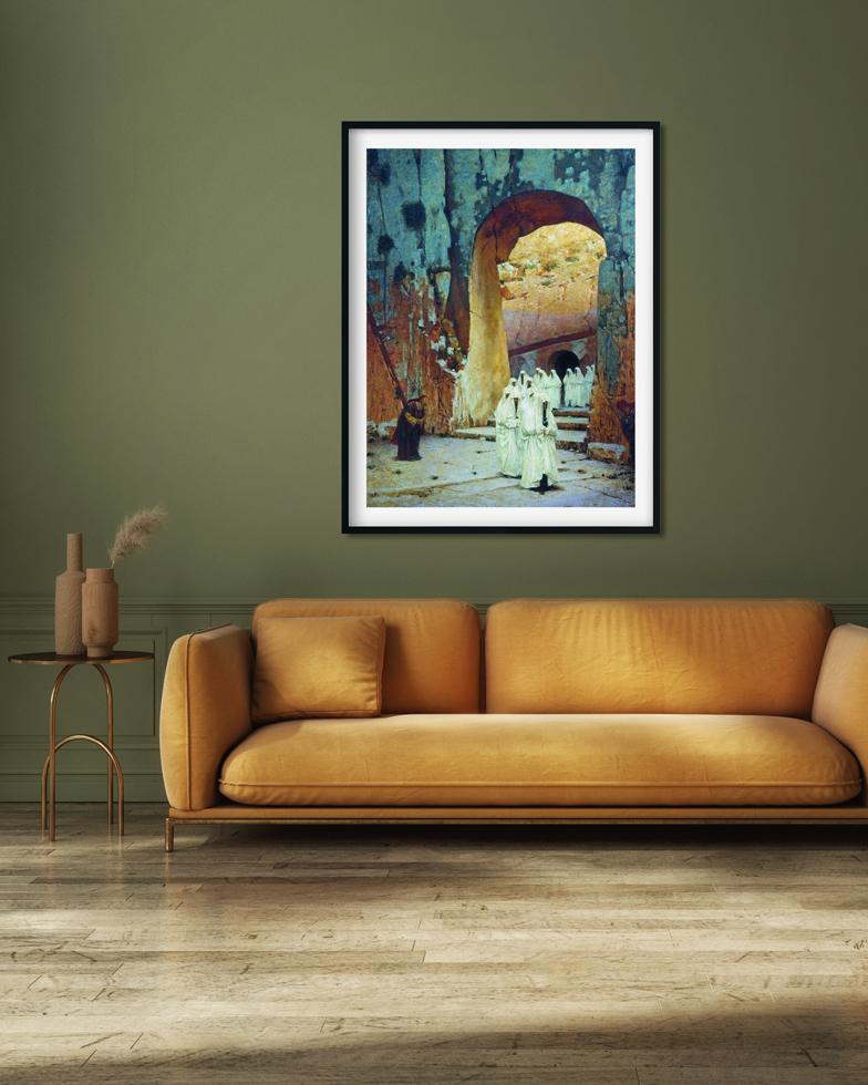 in jerusalem royal tombs Painting - Meri Deewar 3 : 4 Vertical Premium Wall Art Canvas by MeriDeewar