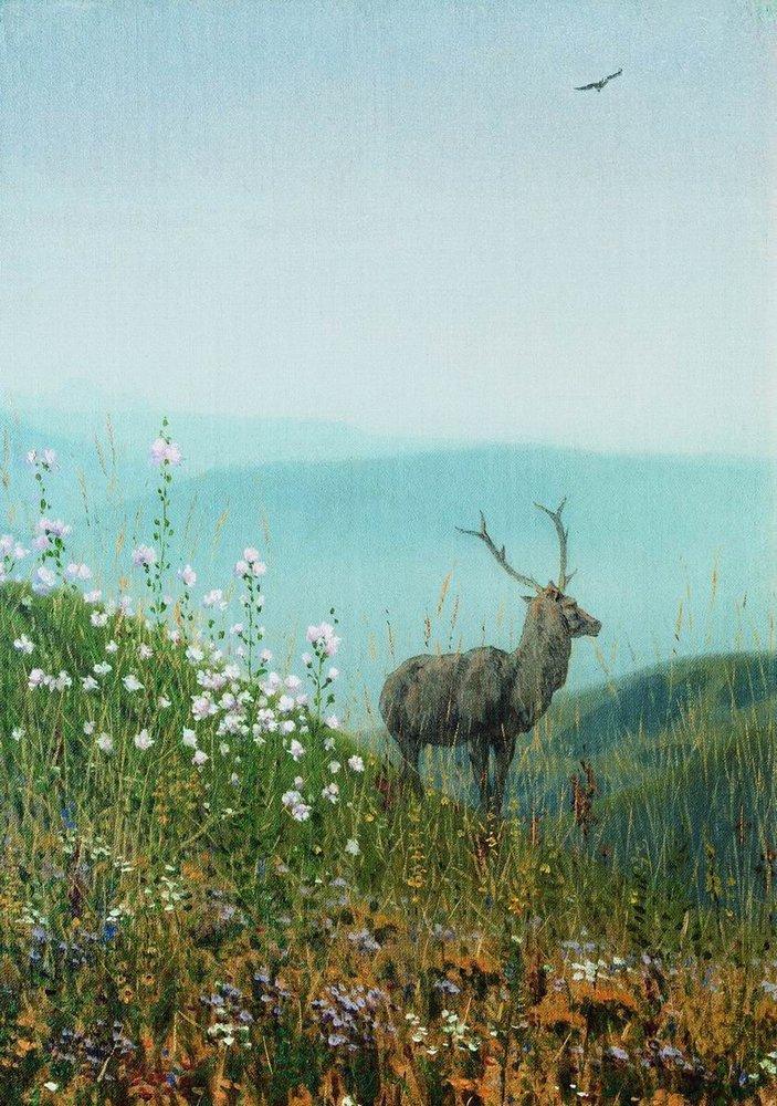 In the alatau mountains Painting - Meri Deewar 2 : 3 Vertical Premium Wall Art Canvas by MeriDeewar