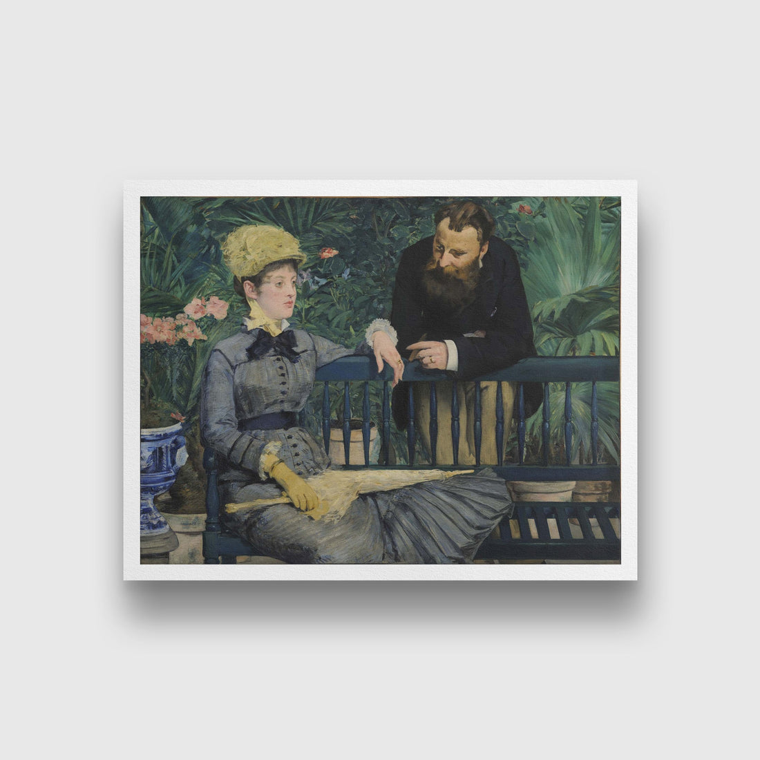 In the Conservatory Painting - Meri Deewar 4 : 3 Horizontal Premium Wall Art Canvas by MeriDeewar