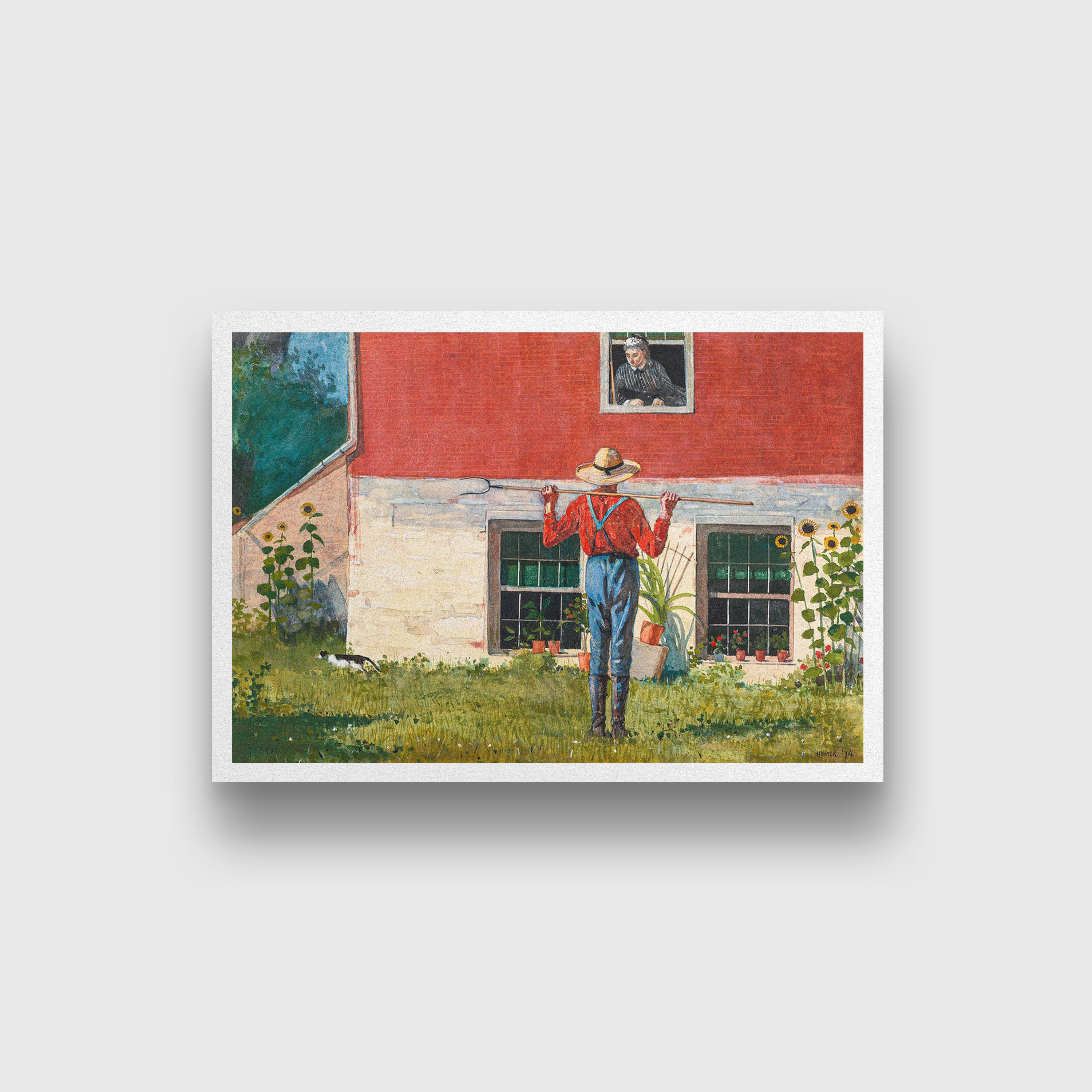 In the Garden painting - Meri Deewar 3 : 2 Horizontal Premium Wall Art Canvas by MeriDeewar