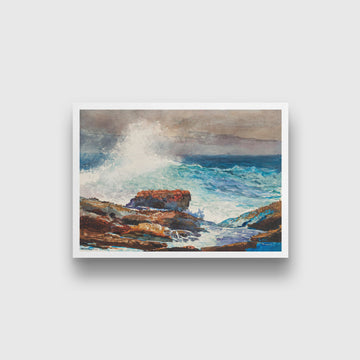 Incoming Tide Scarboro Maine painting - Meri Deewar 3 : 2 Horizontal Premium Wall Art Canvas by MeriDeewar