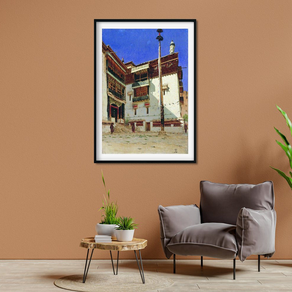 indian motif Painting - Meri Deewar 2 : 3 Vertical Premium Wall Art Canvas by MeriDeewar