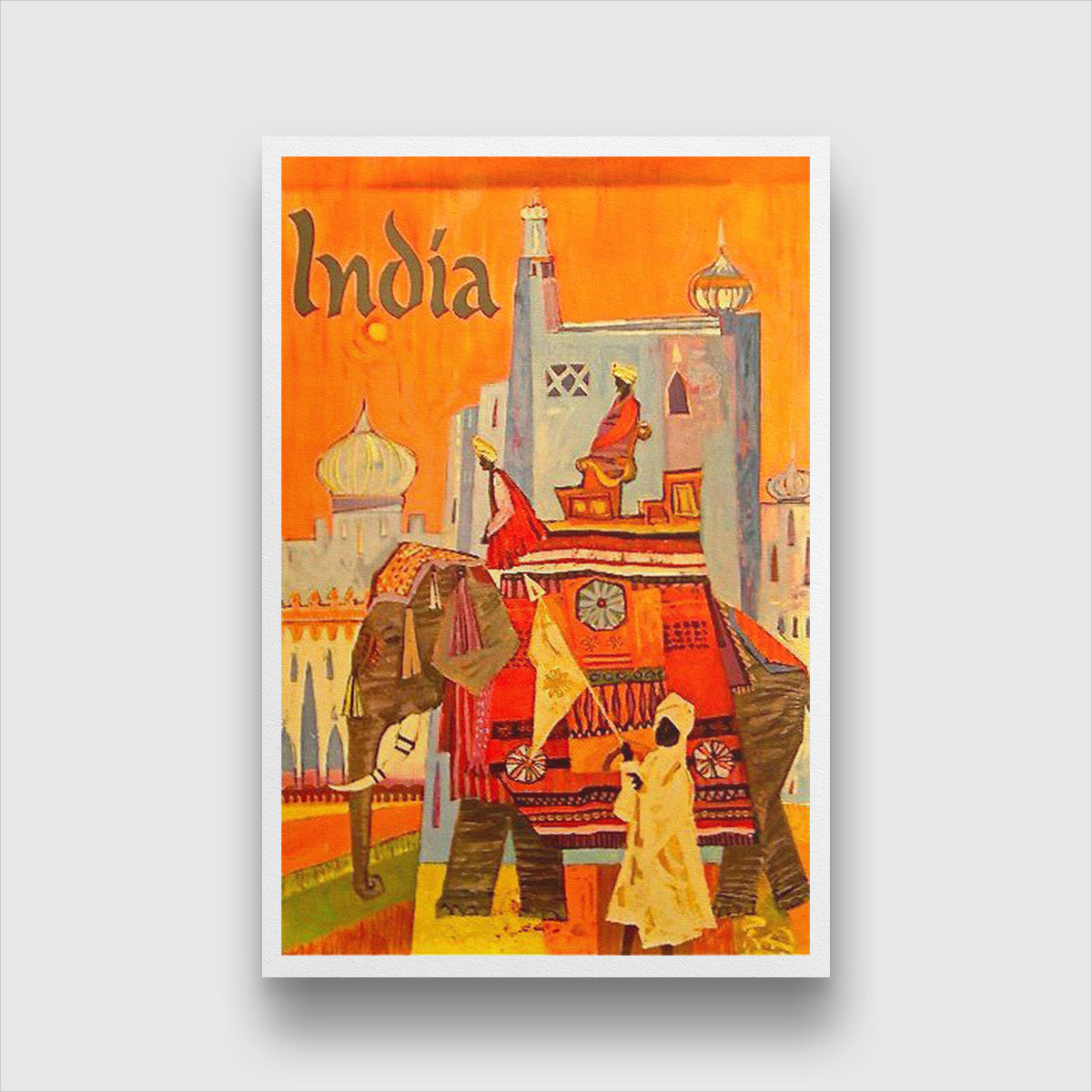 Indian Traditional Poster 2 : 3 Vertical Premium Wall Art Canvas by MeriDeewar