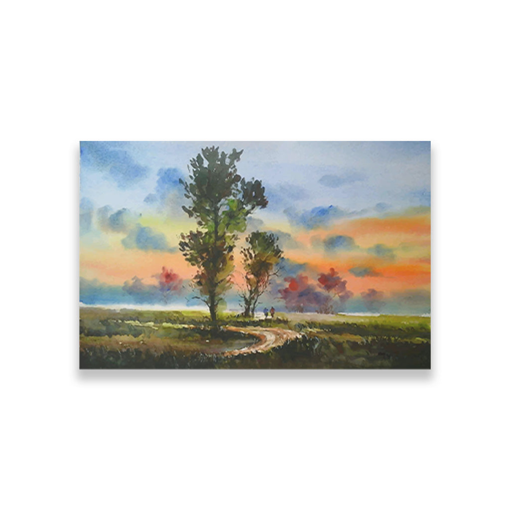 Indian Village Painting - Meri Deewar 3 : 2 Horizontal Premium Wall Art Canvas by MeriDeewar