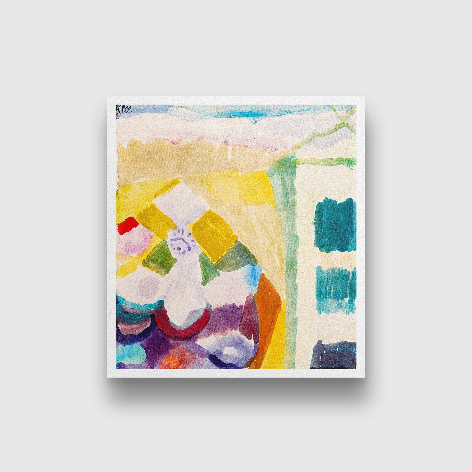 Interieur mit der Uhr painting - Meri Deewar 3 : 4 Vertical Premium Wall Art Canvas by MeriDeewar