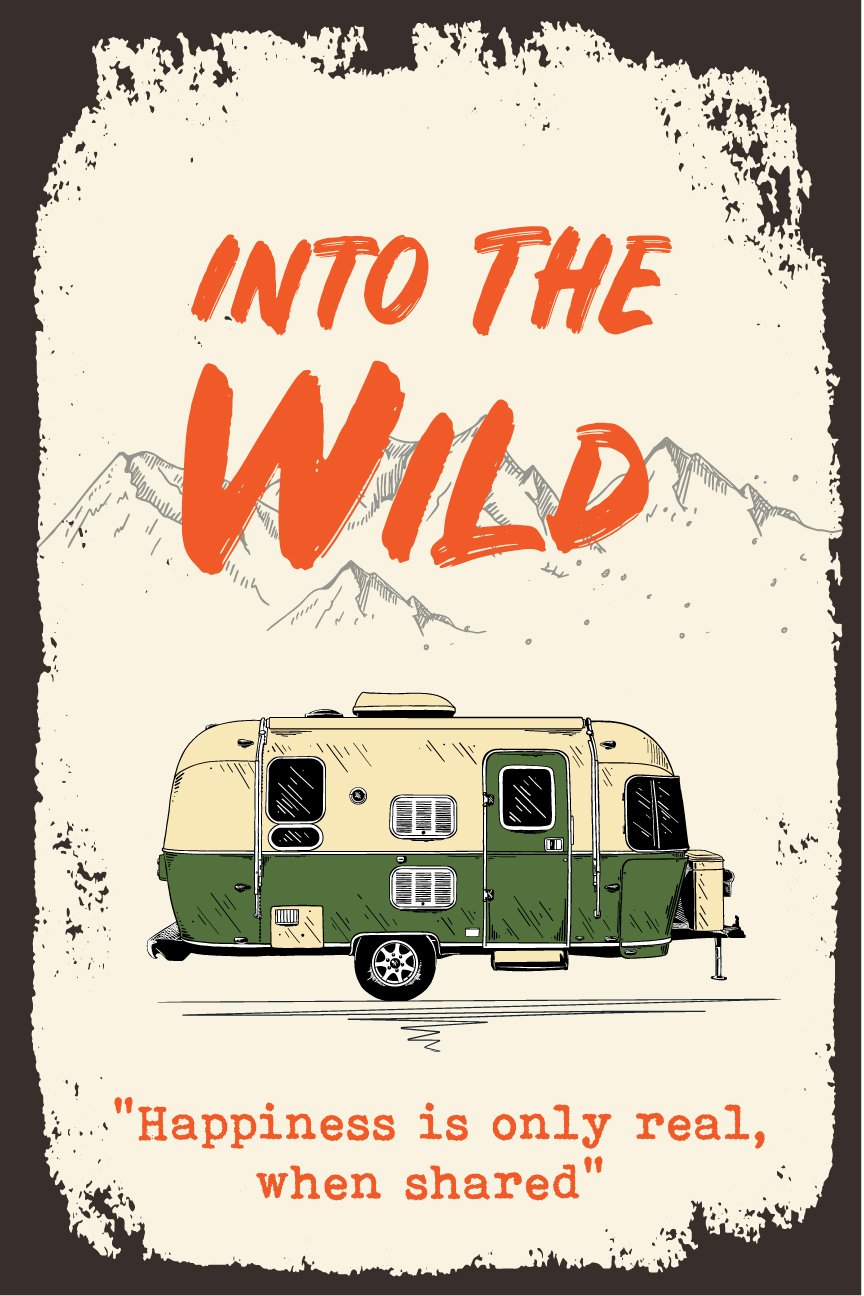 Into-the-Wild Poster Poster A3 / Poster Premium Wall Art Canvas by MeriDeewar