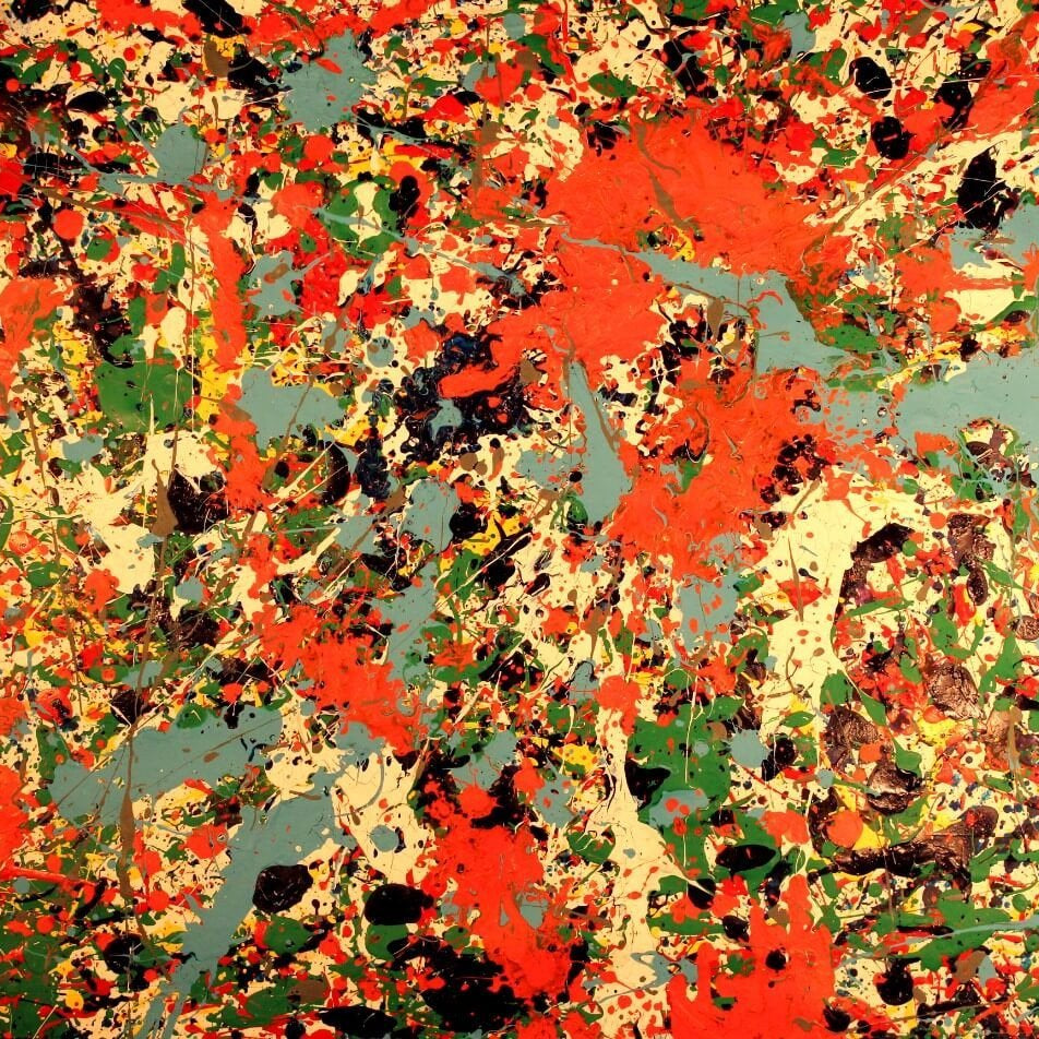 Jackson Pollock Painting-Meri Deewar 3 : 2 Horizontal Premium Wall Art Canvas by MeriDeewar