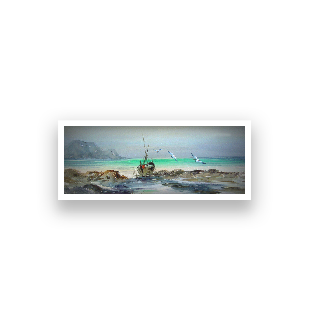 Jaw-Dropping Landscape Wall Painting 2 : 1 Horizontal Premium Wall Art Canvas by MeriDeewar