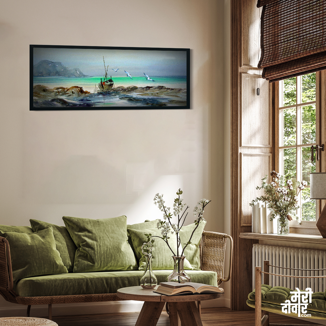 Jaw-Dropping Landscape Wall Painting 2 : 1 Horizontal Premium Wall Art Canvas by MeriDeewar