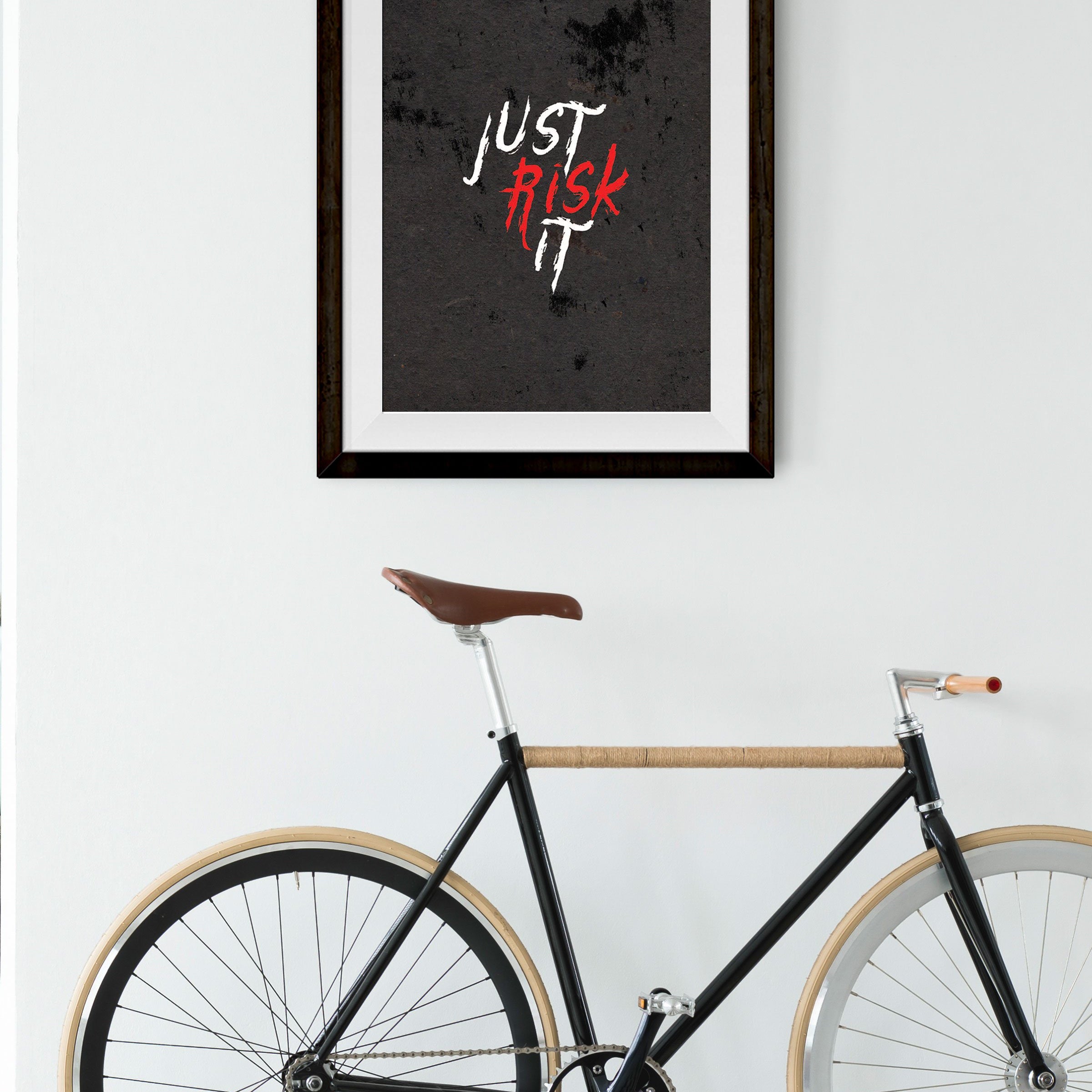 Just Risk It _ poster Poster A3 / Poster Premium Wall Art Canvas by MeriDeewar