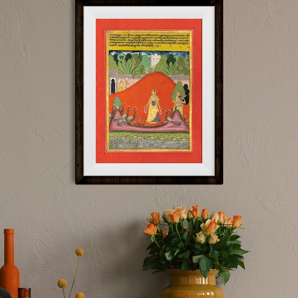 Kakubha Ragini, C. 1750. India, Rajasthan Painting - Meri Deewar 4 X 5.5 Vertical Premium Wall Art Canvas by MeriDeewar