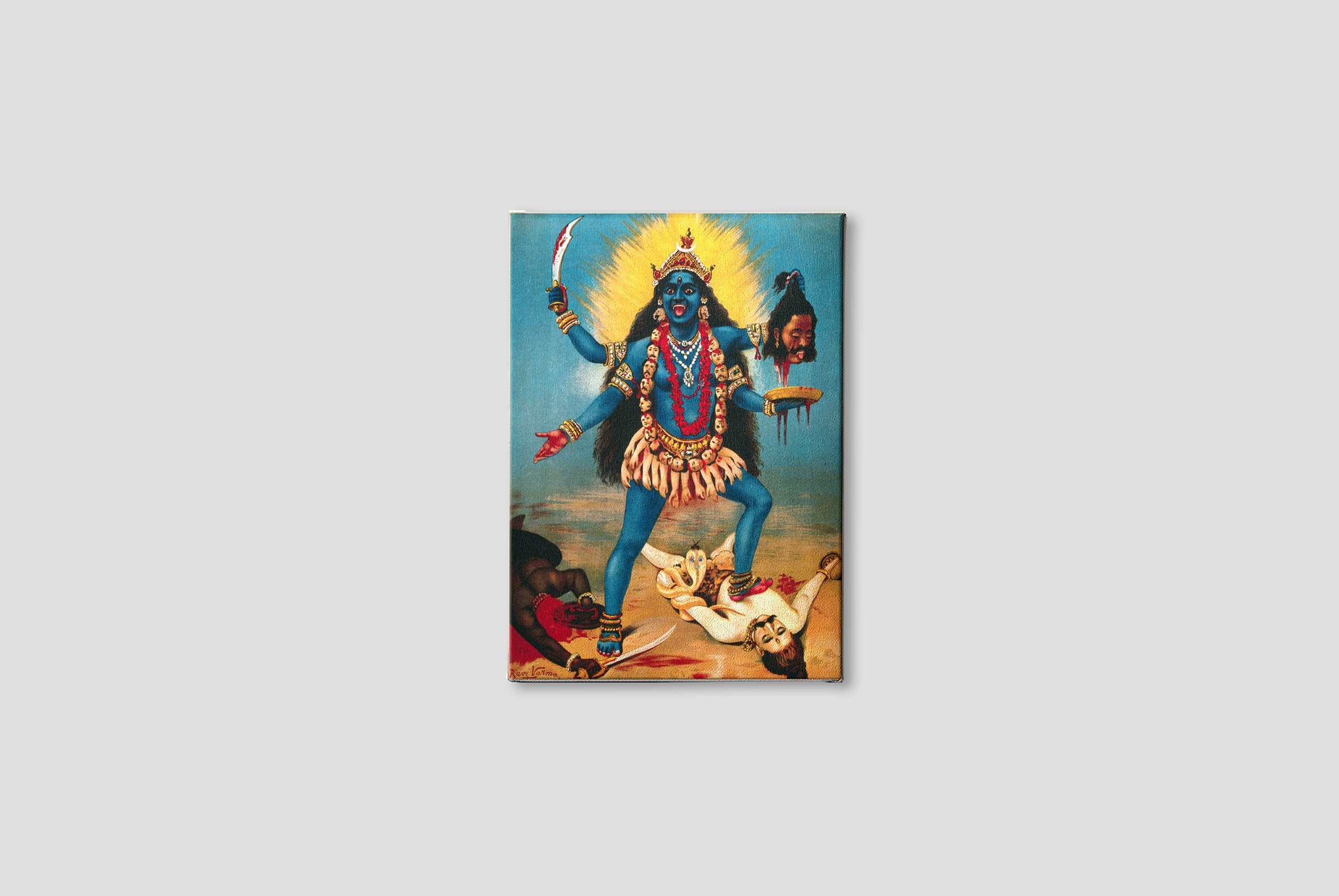 Kali &  Shiva Painting - Meri Deewar 2 : 3 Vertical Premium Wall Art Canvas by MeriDeewar