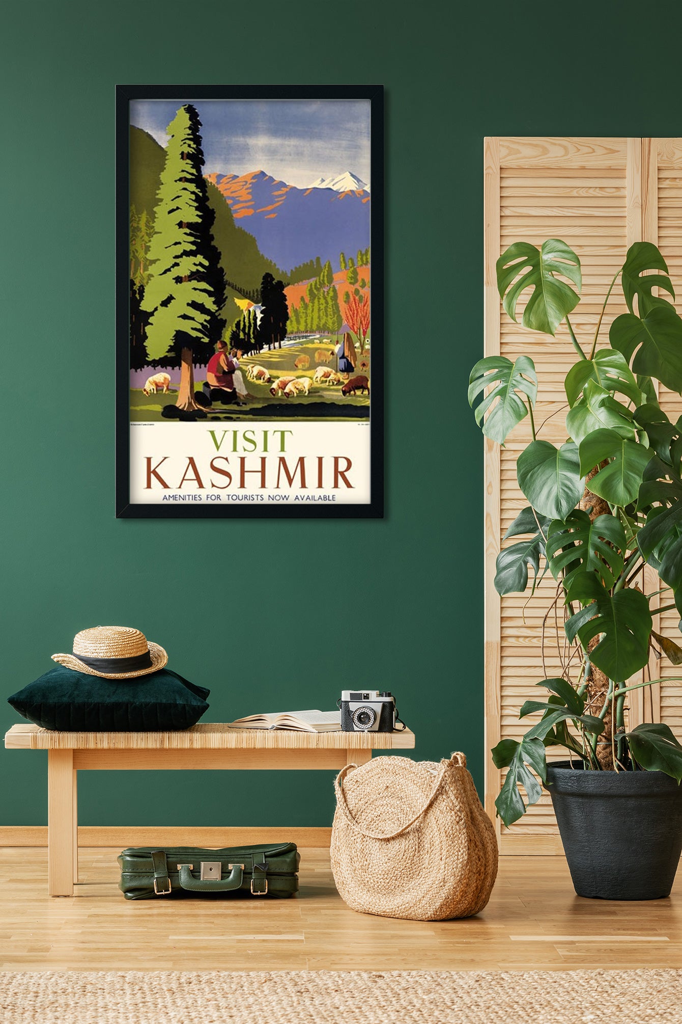 Kashmir Vintage  poster 1 : 2 Vertical Premium Wall Art Canvas by MeriDeewar