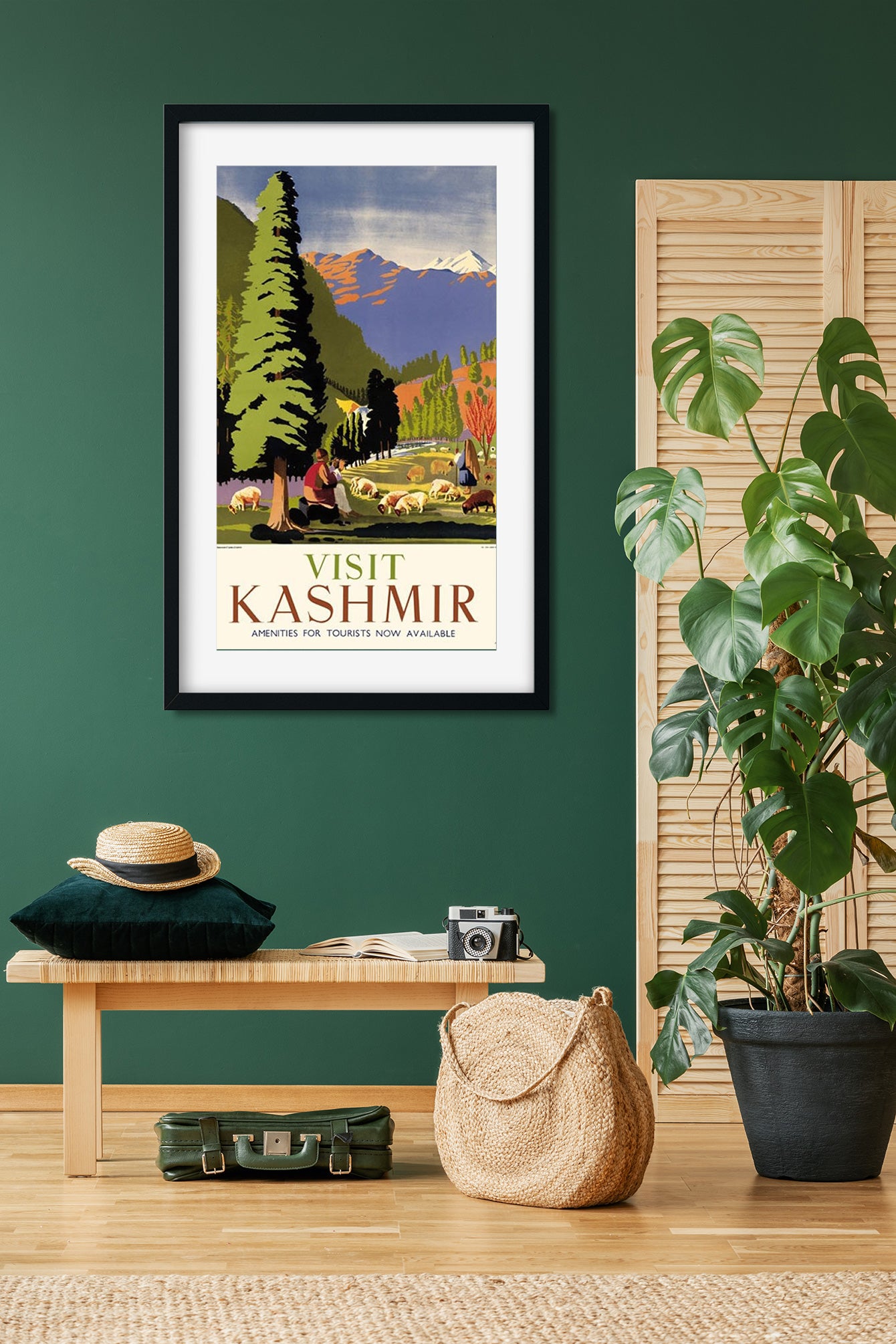 Kashmir Vintage  poster 1 : 2 Vertical Premium Wall Art Canvas by MeriDeewar