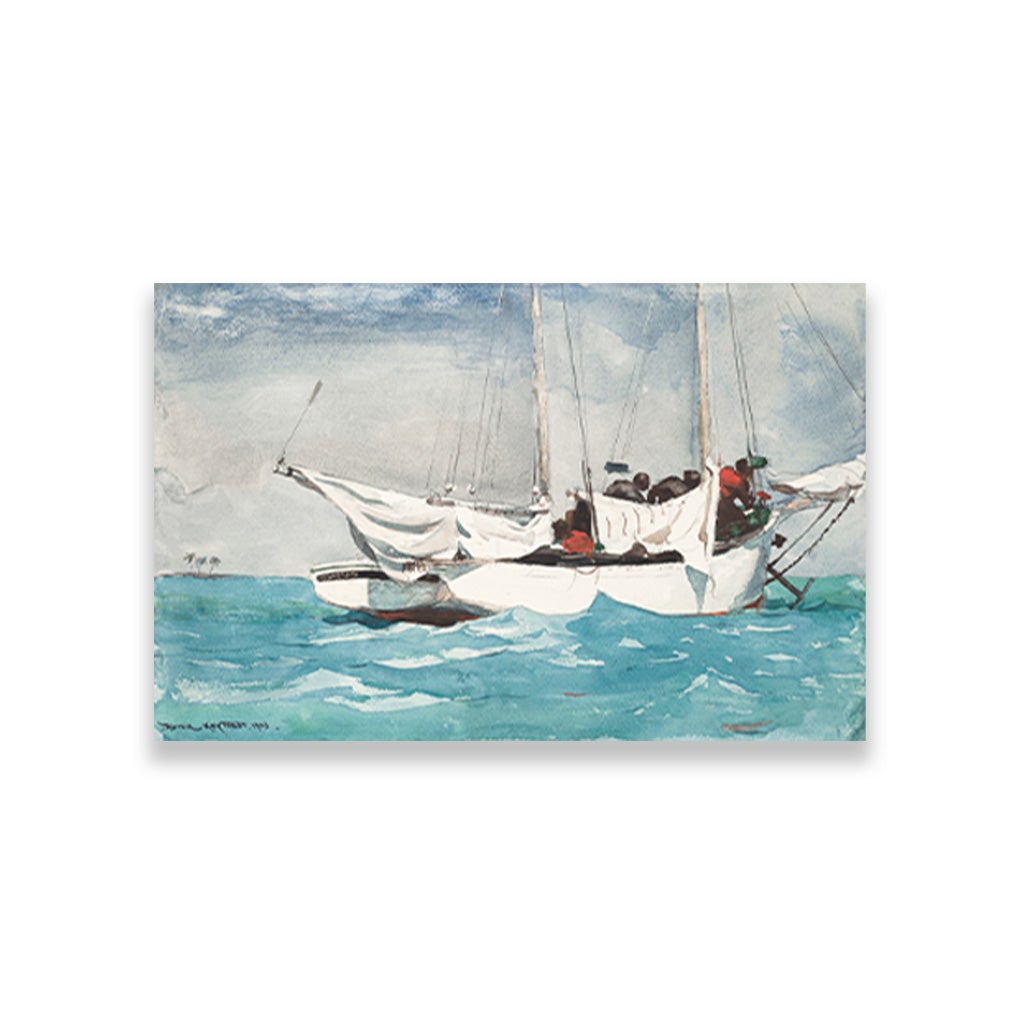 Key West Hauling Anchor painting - Meri Deewar 3 : 2 Horizontal Premium Wall Art Canvas by MeriDeewar