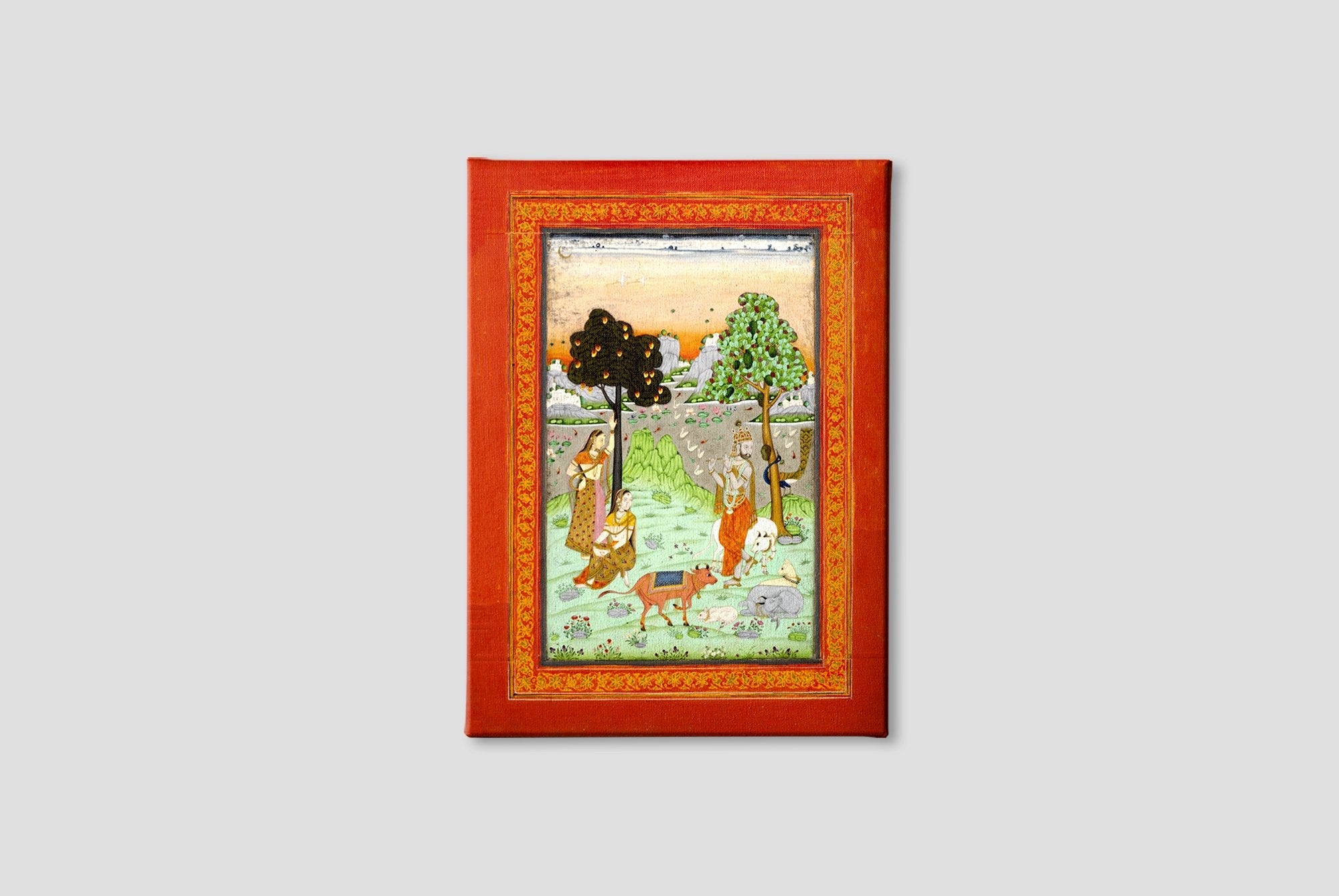 Krishna And Gopis Painting - Meri Deewar 3 : 4 Vertical Premium Wall Art Canvas by MeriDeewar