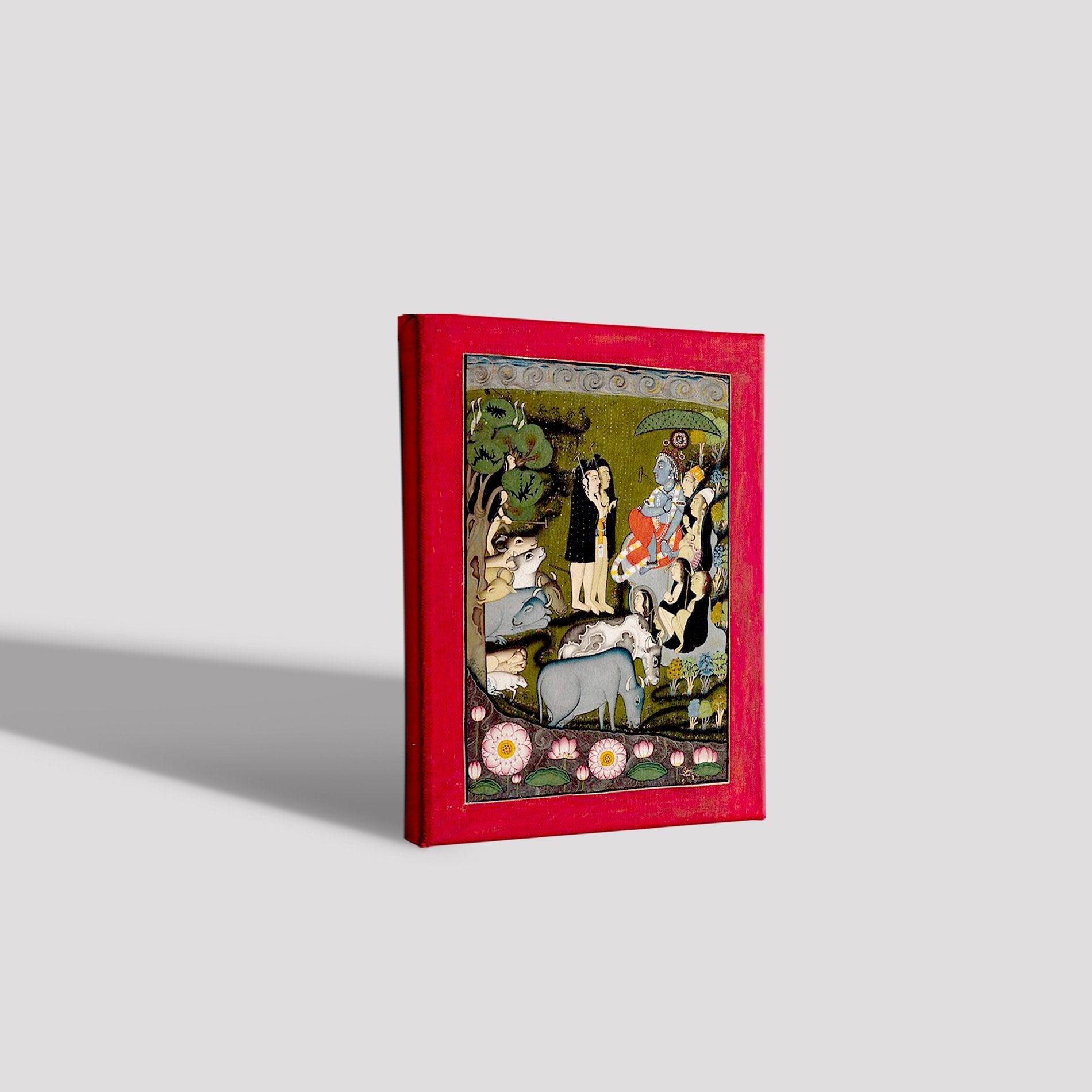 Krishna and the Gopas (Cowherders) Painting - Meri Deewar 3 : 4 Vertical Premium Wall Art Canvas by MeriDeewar