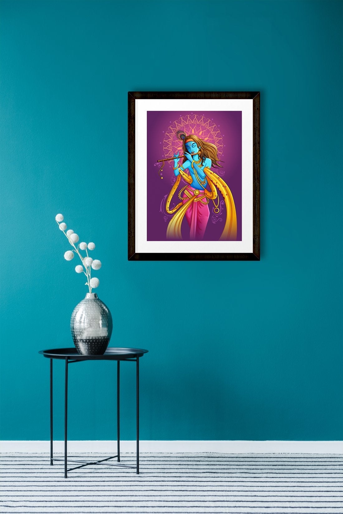 Krishna Artwork Painting - Meri Deewar 3 : 4 Vertical Premium Wall Art Canvas by MeriDeewar