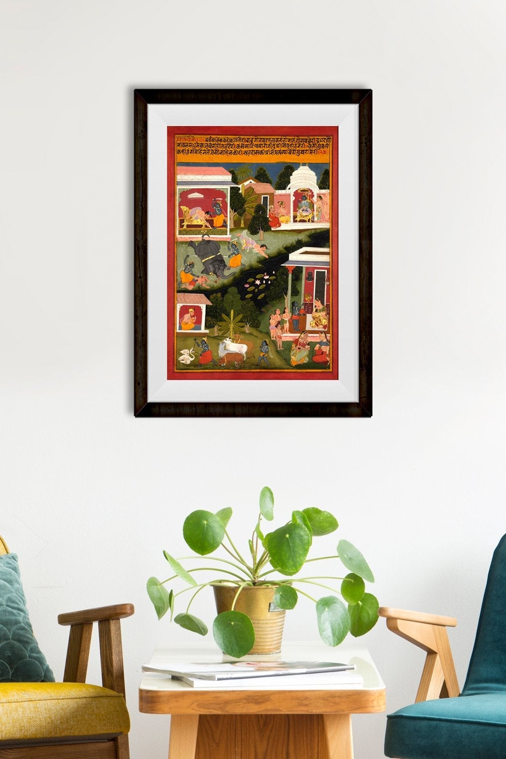 Krishna As The Destroyer Of Demons Painting - Meri Deewar 2 : 3 Vertical Premium Wall Art Canvas by MeriDeewar