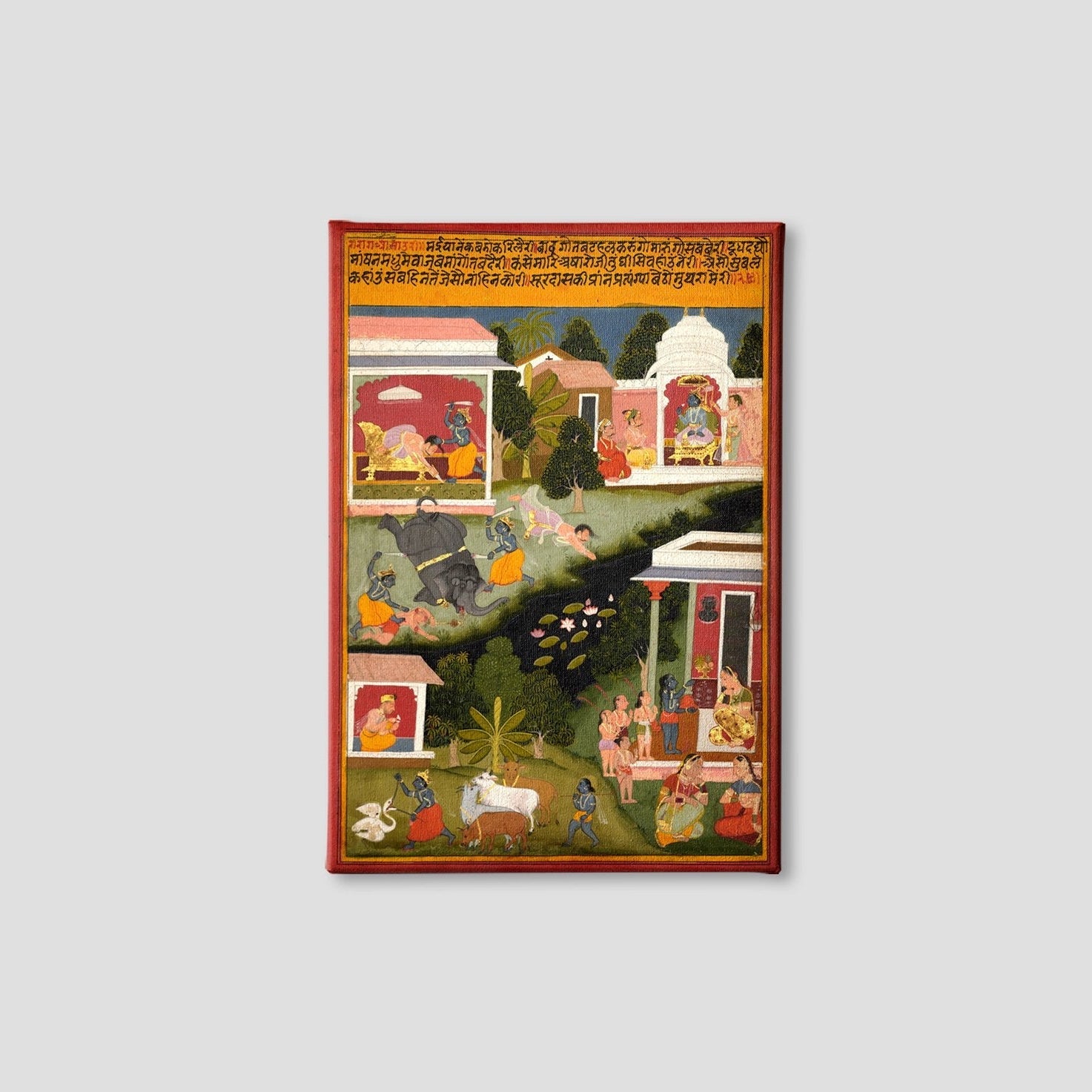 Krishna As The Destroyer Of Demons Painting - Meri Deewar 2 : 3 Vertical Premium Wall Art Canvas by MeriDeewar