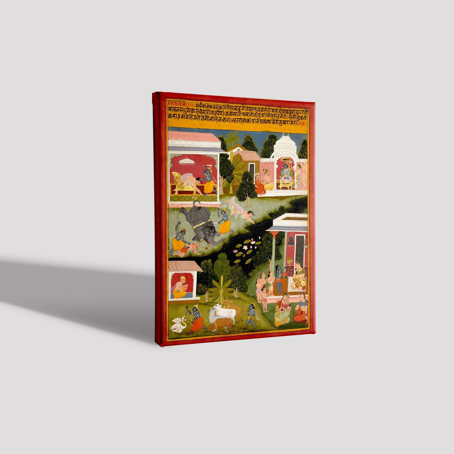 Krishna As The Destroyer Of Demons Painting - Meri Deewar 2 : 3 Vertical Premium Wall Art Canvas by MeriDeewar