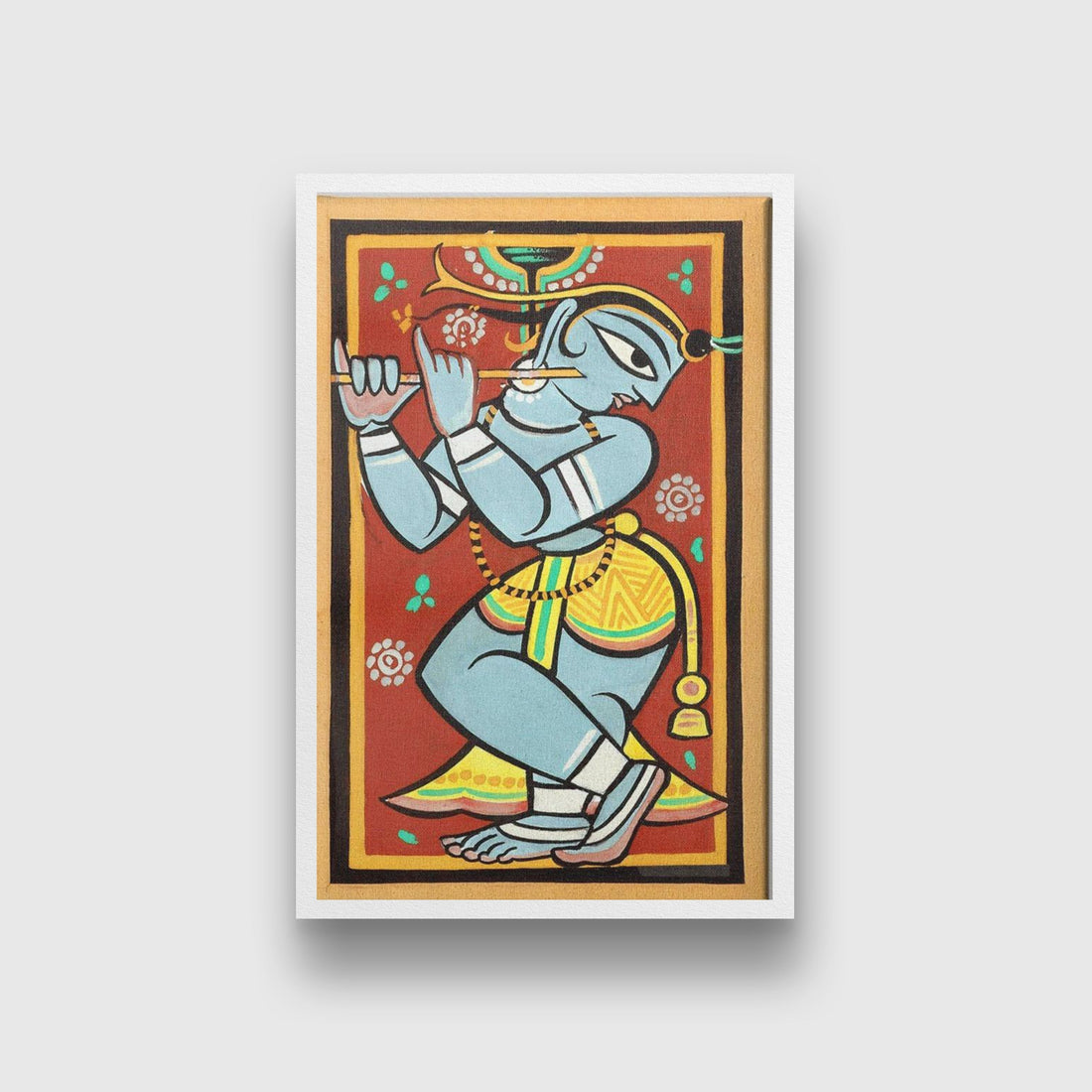 Krishna Painting - Meri Deewar 2 : 3 Vertical Premium Wall Art Canvas by MeriDeewar