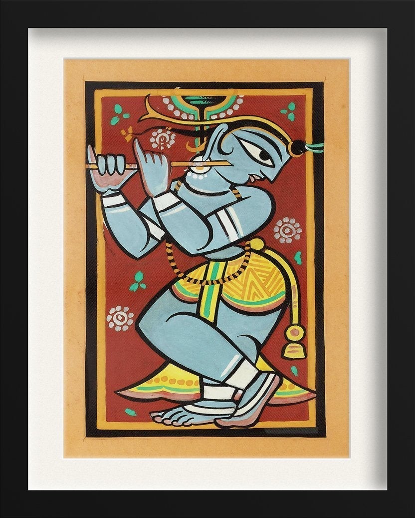 Krishna Painting - Meri Deewar 2 : 3 Vertical Premium Wall Art Canvas by MeriDeewar