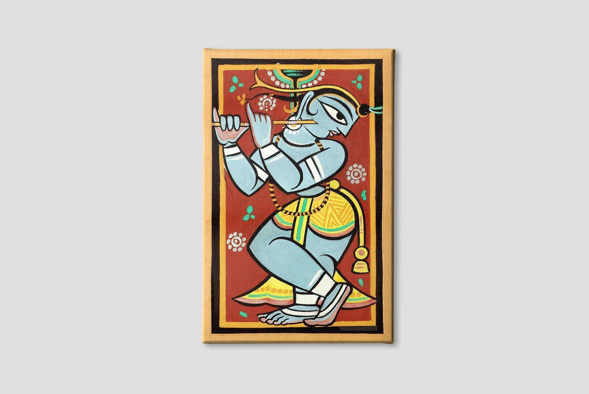 Krishna Painting - Meri Deewar 2 : 3 Vertical Premium Wall Art Canvas by MeriDeewar