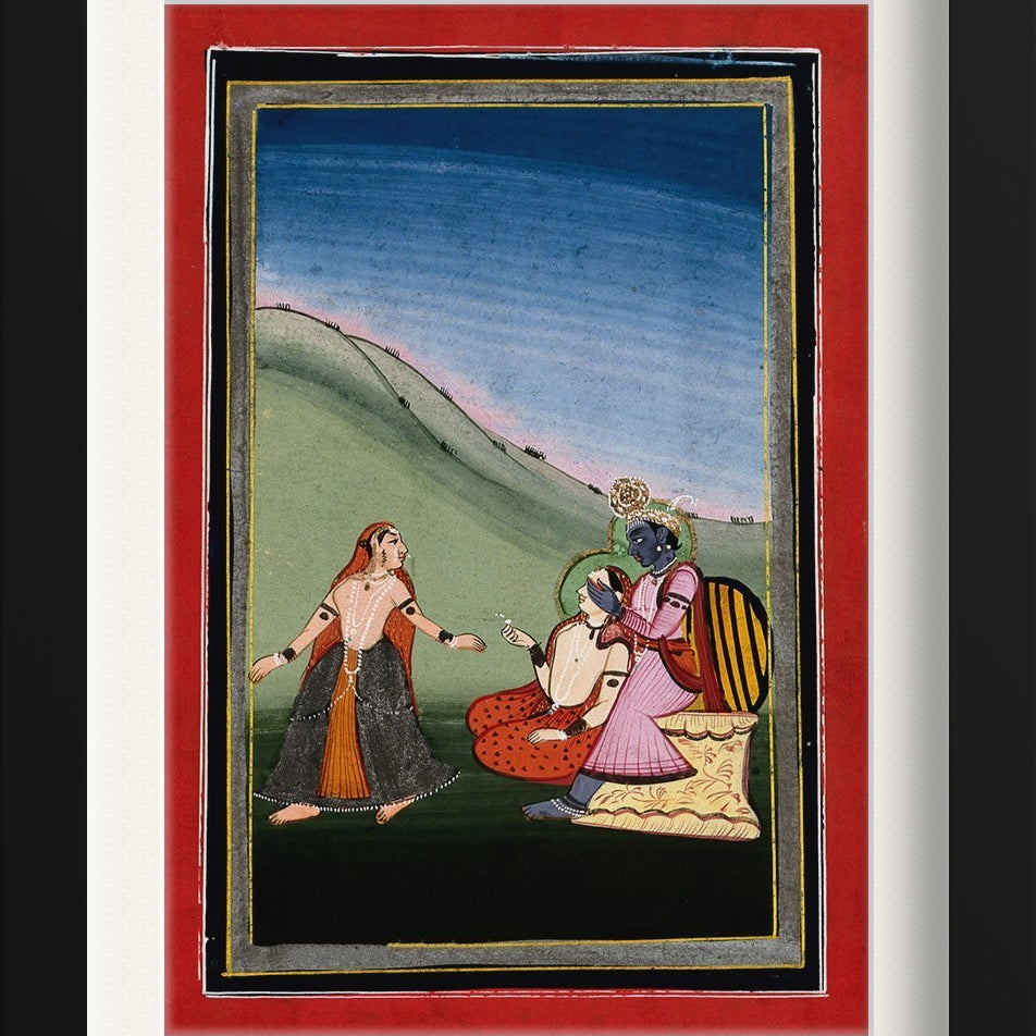 Krishna Painting - Painting - Meri Deewar 2 : 3 Vertical Premium Wall Art Canvas by MeriDeewar