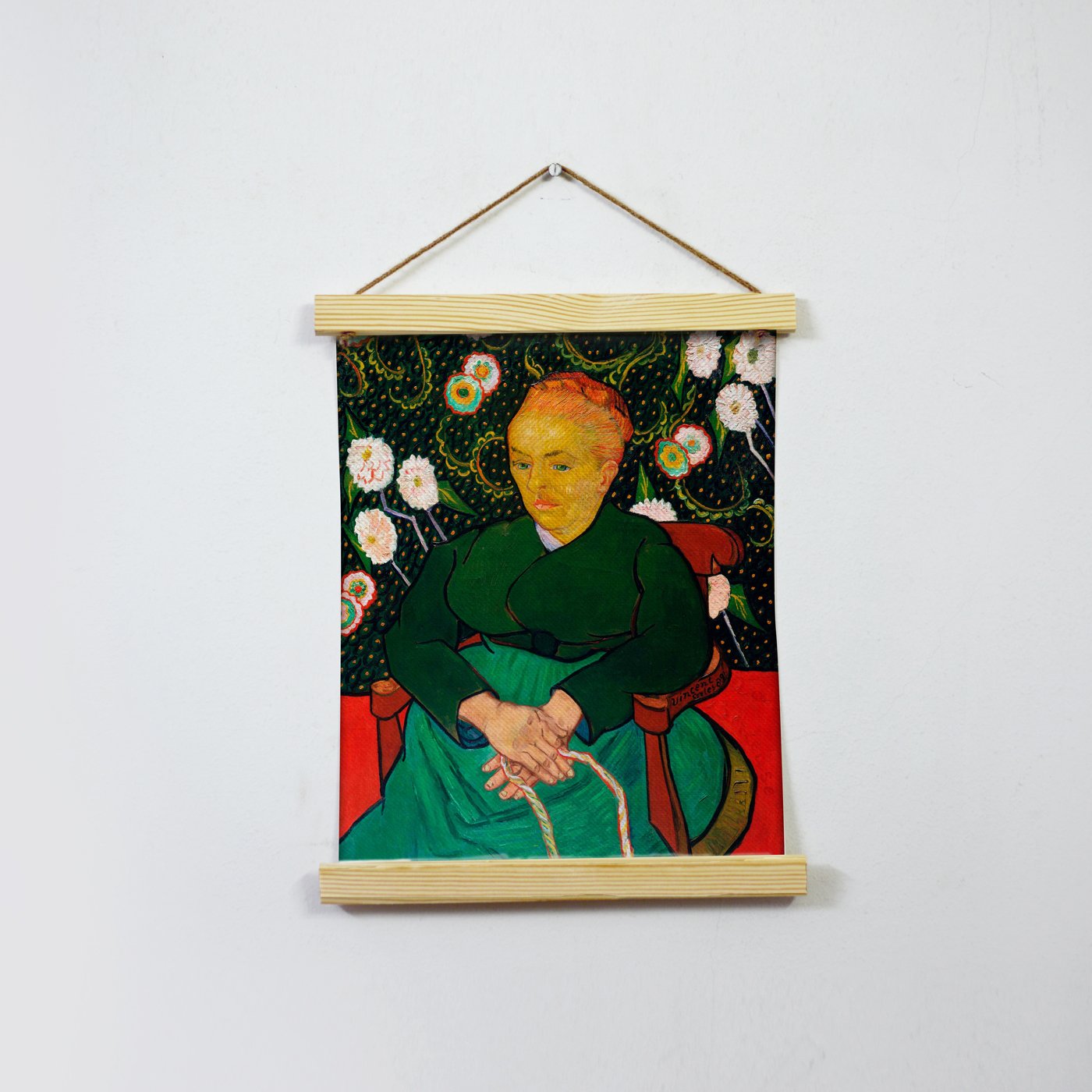 La Berceuse By Van Gogh Hanging Canvas Painting - Meri Deewar Hanging Canvas Premium Wall Art Canvas by MeriDeewar