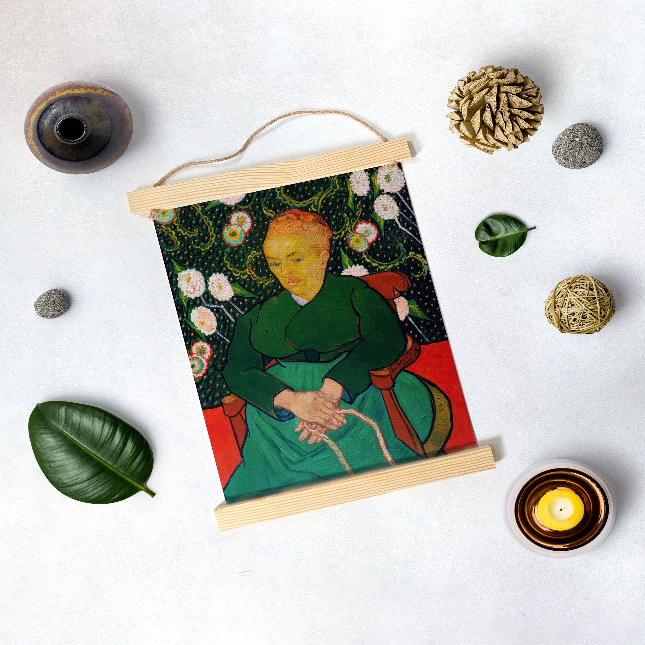 La Berceuse By Van Gogh Hanging Canvas Painting - Meri Deewar Hanging Canvas Premium Wall Art Canvas by MeriDeewar