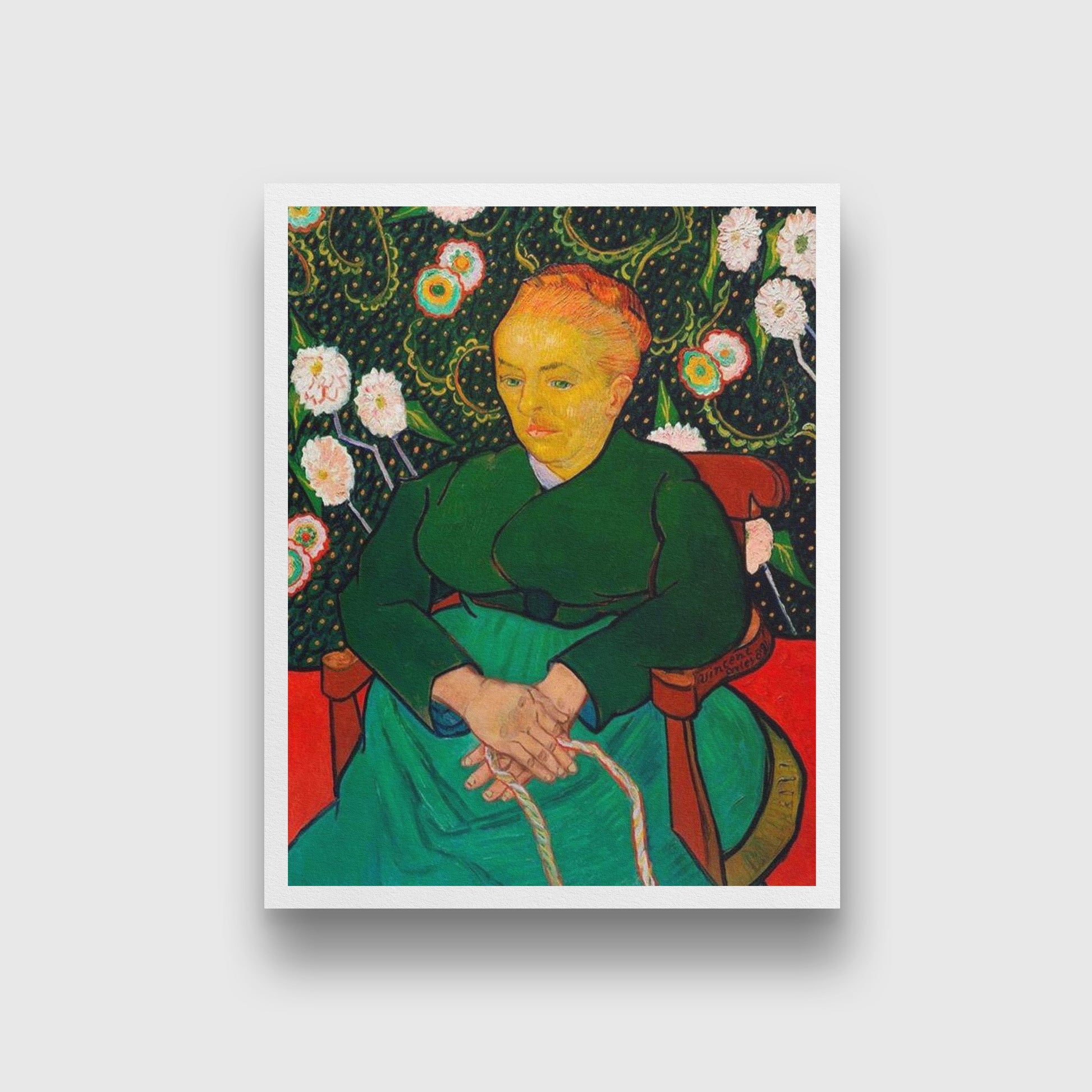 La Berceuse By Van Gogh Painting - Meri Deewar 4 :5 Vertical Premium Wall Art Canvas by MeriDeewar