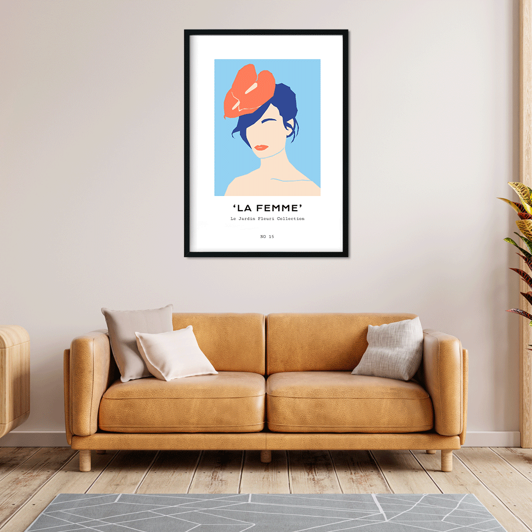 La Femme boho Painting 3 : 4.2 Vertical Premium Wall Art Canvas by MeriDeewar
