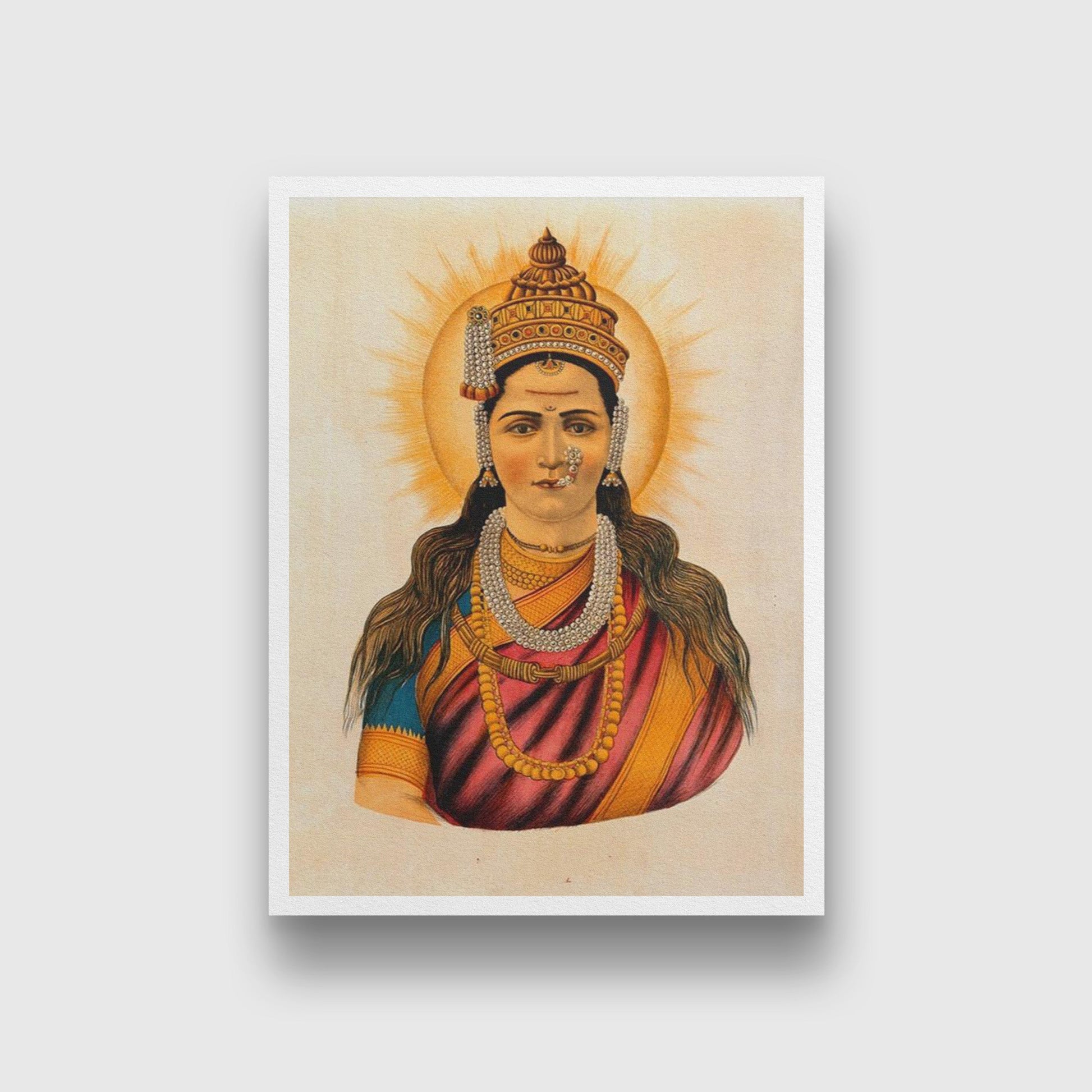 Lakshmi Painting - Meri Deewar 3 : 4 Vertical Premium Wall Art Canvas by MeriDeewar