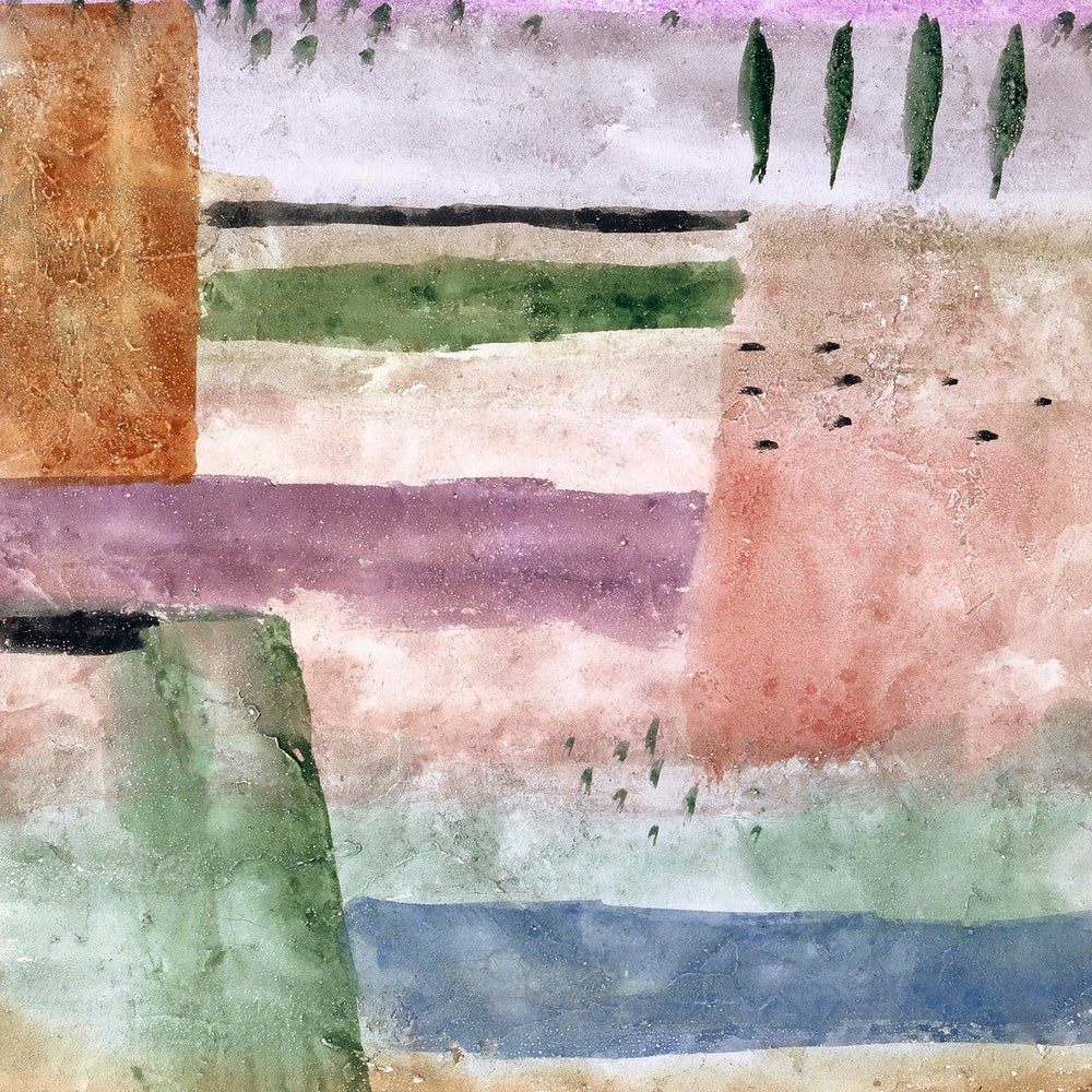 Landscape with Poplars painting - Meri Deewar 4 :5 Vertical Premium Wall Art Canvas by MeriDeewar