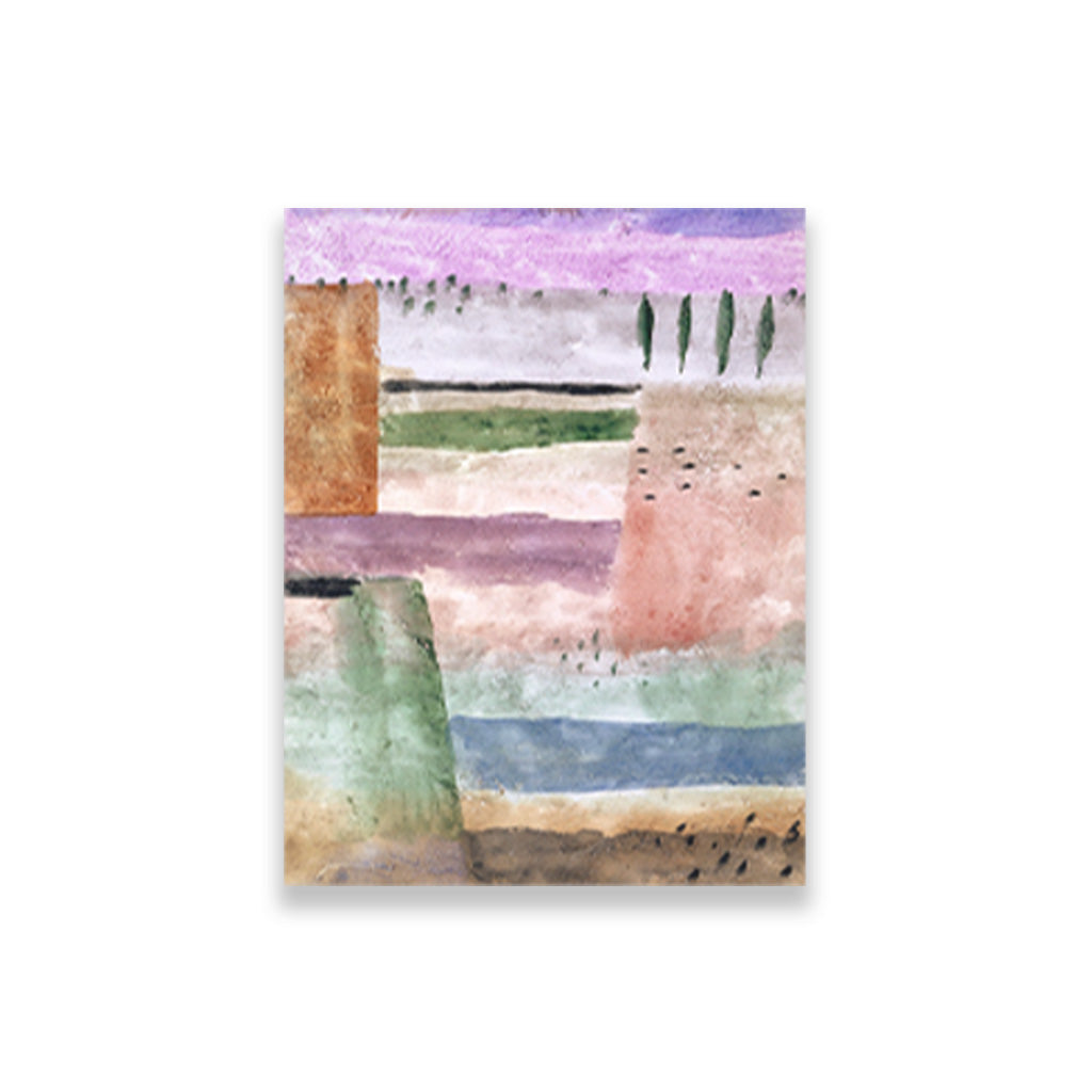 Landscape with Poplars painting - Meri Deewar 4 :5 Vertical Premium Wall Art Canvas by MeriDeewar