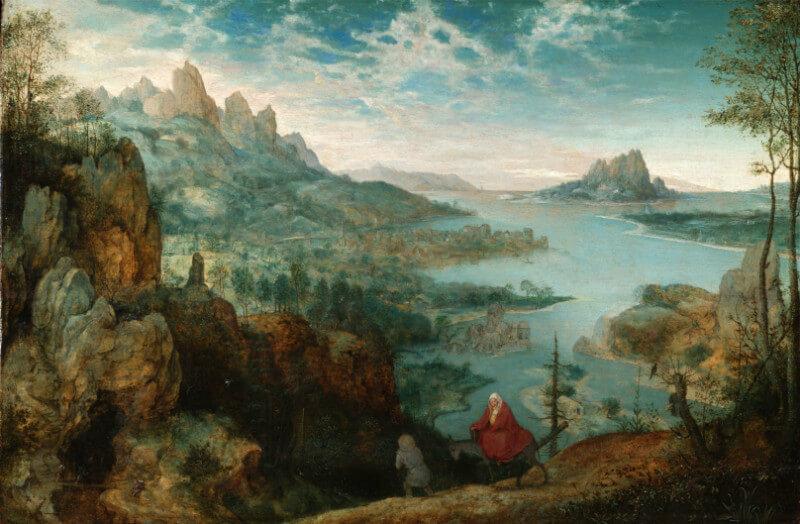 Landscape With The Flight Into Egyp Painting - Meri Deewar 3 : 2 Horizontal Premium Wall Art Canvas by MeriDeewar
