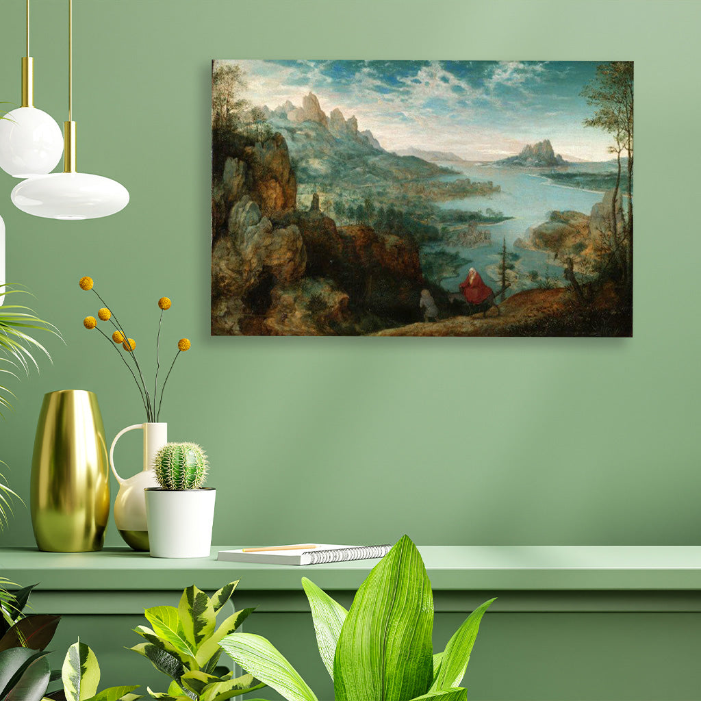 Landscape With The Flight Into Egyp Painting - Meri Deewar 3 : 2 Horizontal Premium Wall Art Canvas by MeriDeewar