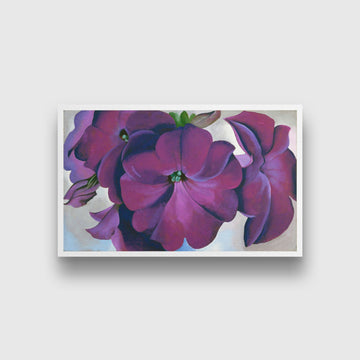 Lavender Petunias Painting - Meri Deewar 3 : 2 Horizontal Premium Wall Art Canvas by MeriDeewar